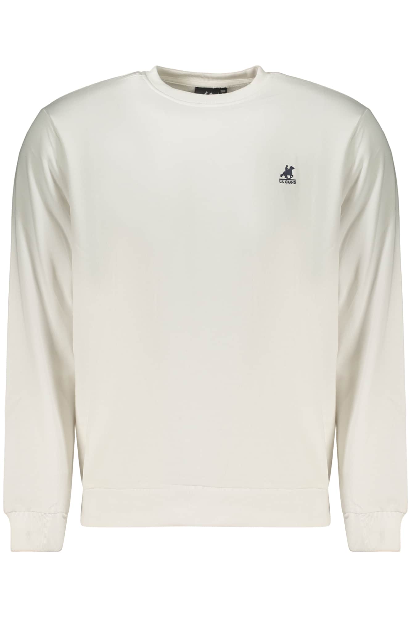US GRAND MEN'S WHITE ZIP-UP SWEATSHIRT