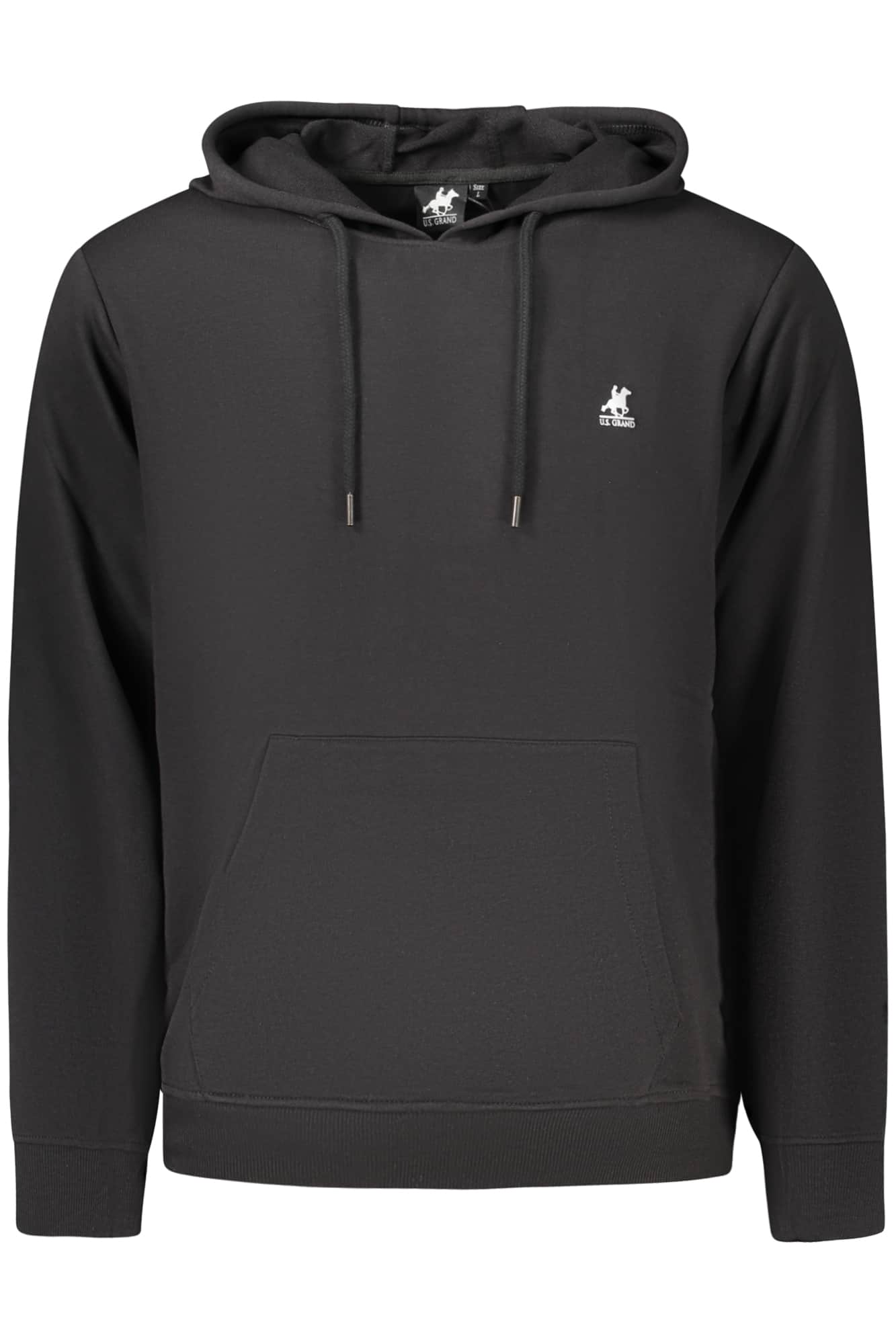 US GRAND MEN'S BLACK ZIP-UP SWEATSHIRT