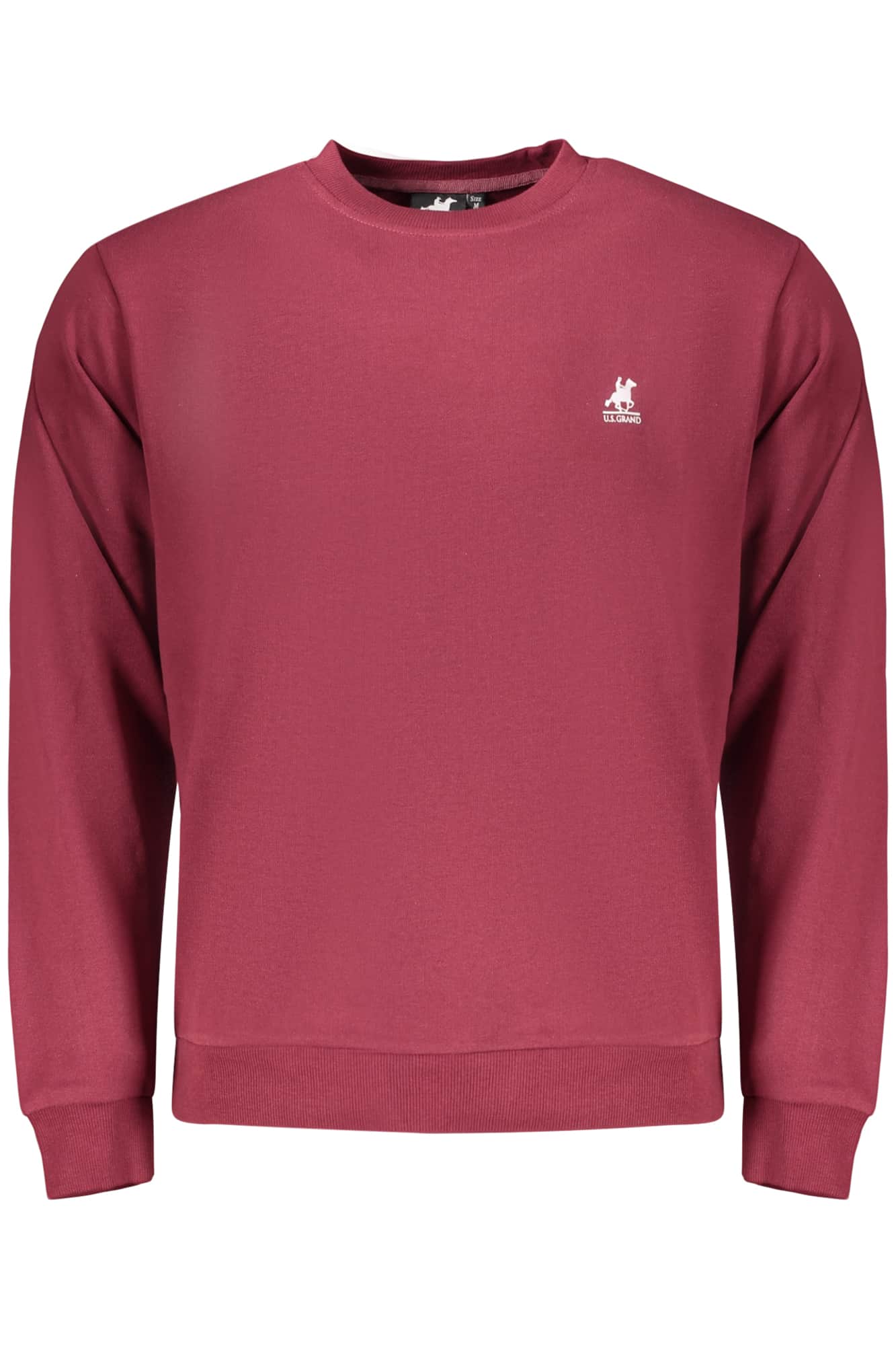 US GRAND MEN'S RED ZIP-UP SWEATSHIRT
