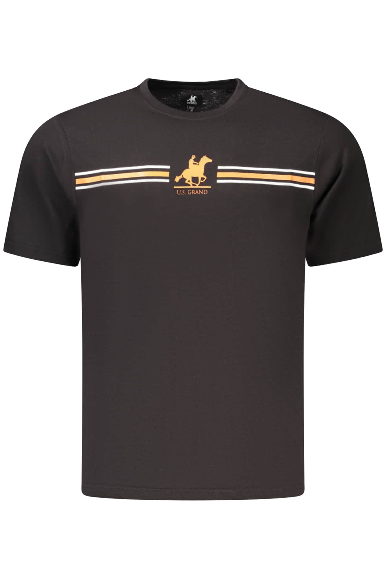 US GRAND MEN'S BLACK SHORT-SLEEVE T-SHIRT