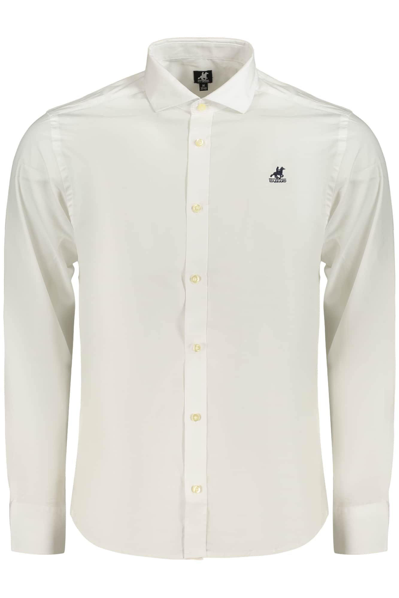 US GRAND MEN'S LONG-SLEEVED WHITE SHIRT