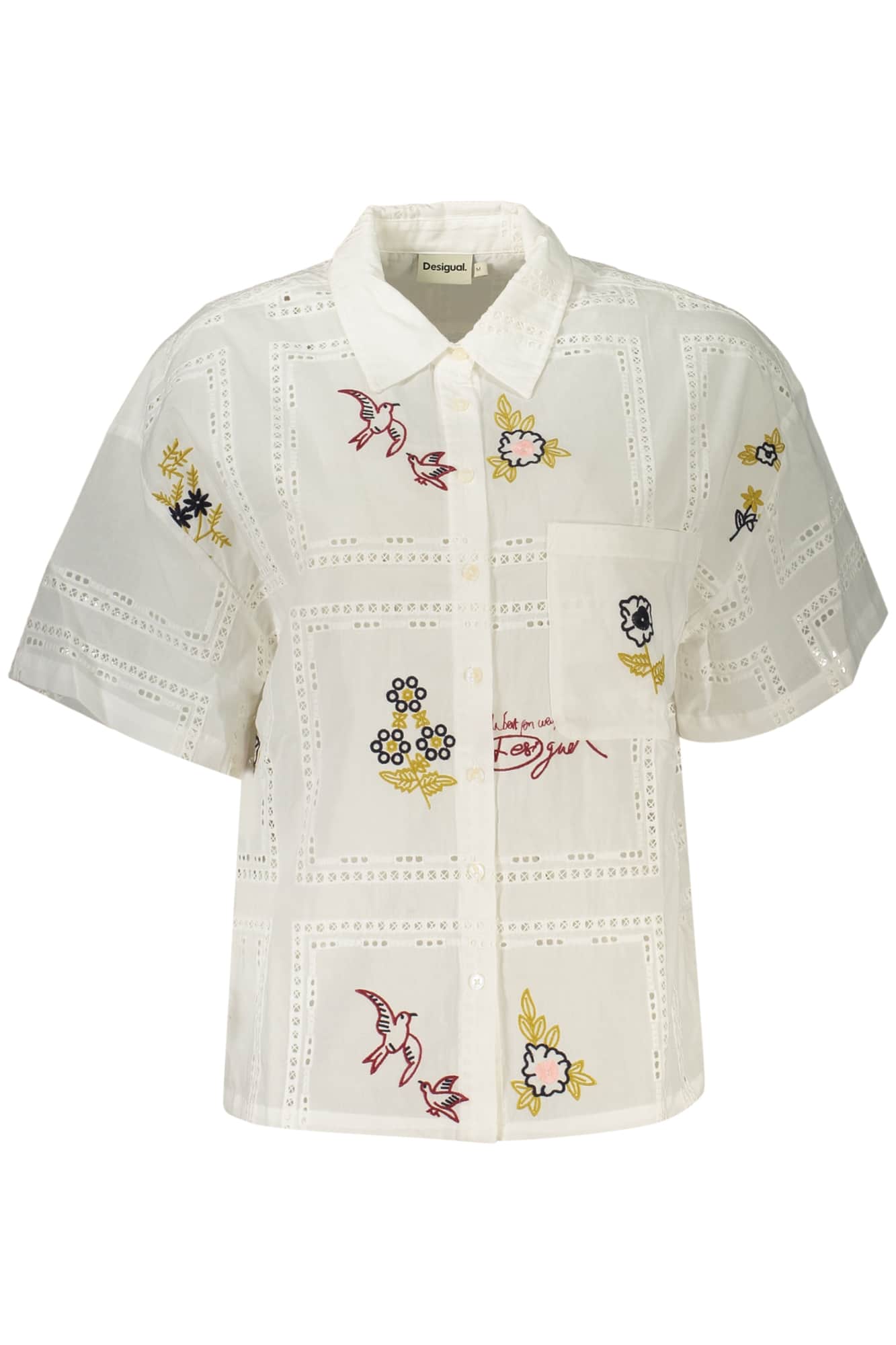 DESIGUAL WOMEN'S SHORT-SLEEVED SHIRT WHITE