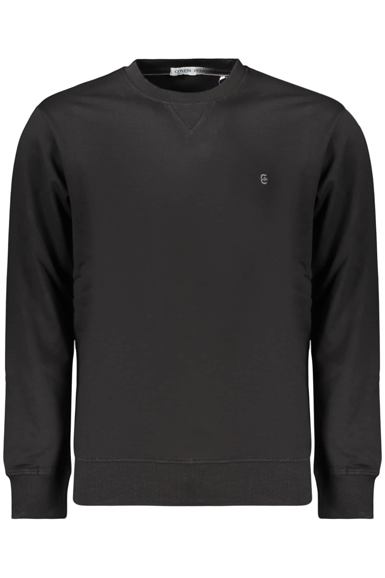 COVERI MOVING MEN'S BLACK ZIP-UP SWEATSHIRT