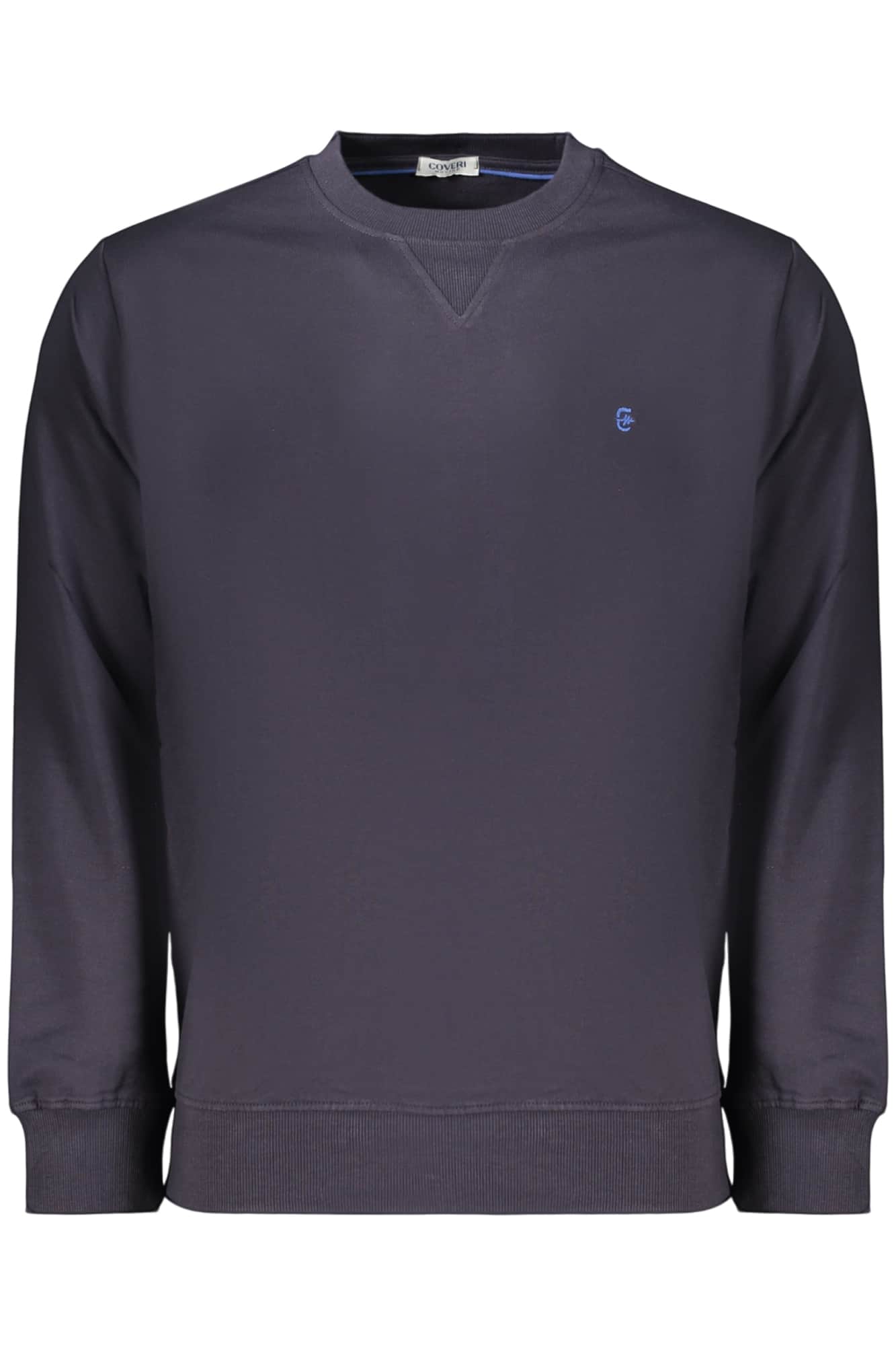 COVERI MOVING MEN'S BLUE ZIP-LESS SWEATSHIRT