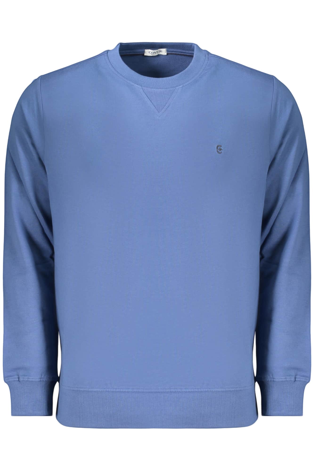COVERI MOVING MEN'S BLUE ZIP-LESS SWEATSHIRT