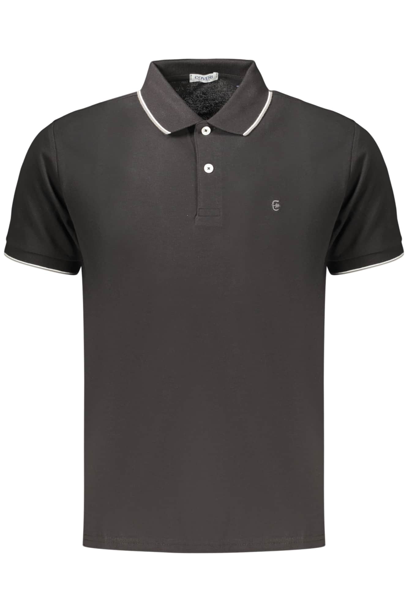 COVERI MOVING MEN'S SHORT-SLEEVE POLO SHIRT BLACK