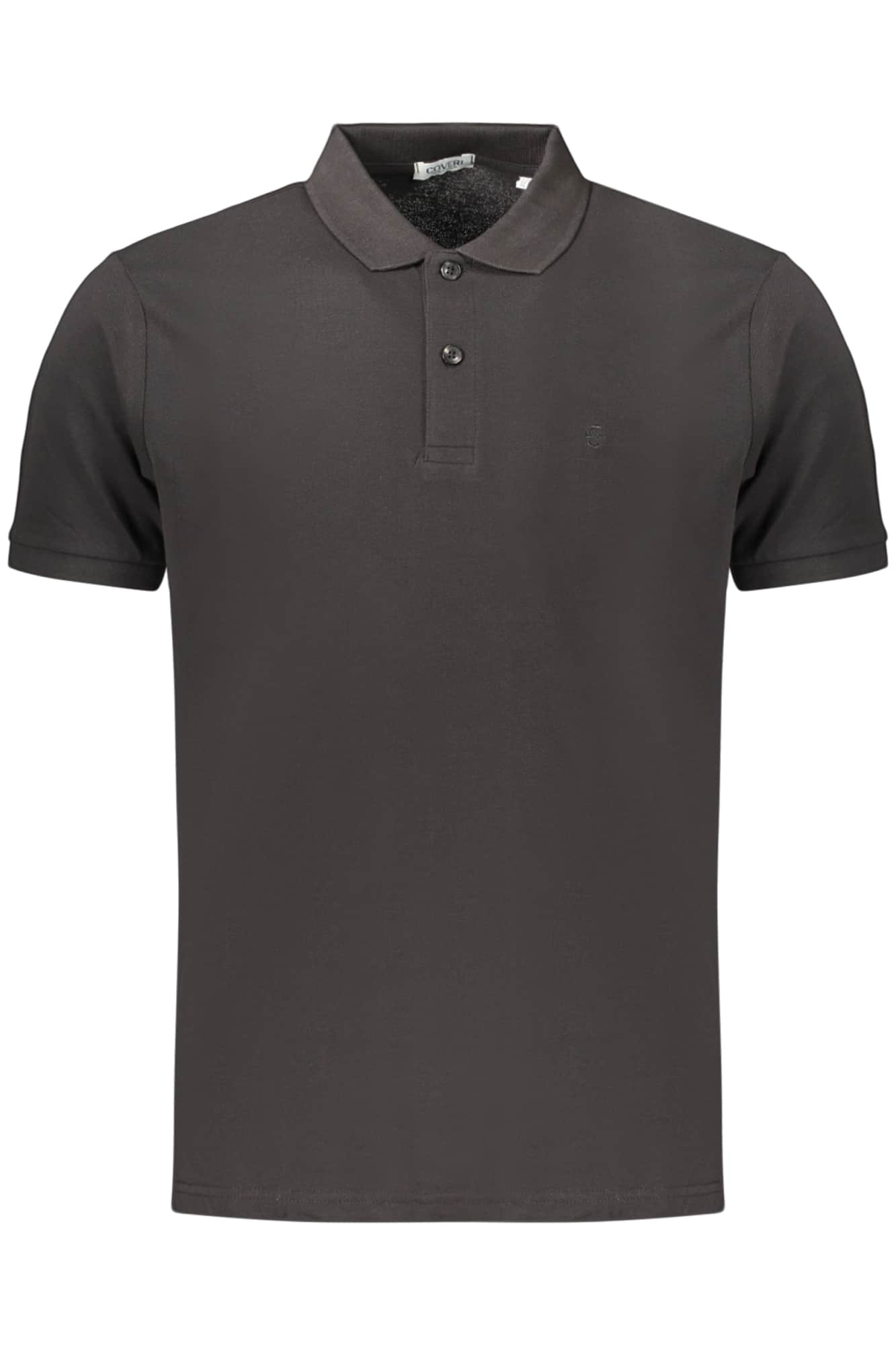 COVERI MOVING MEN'S SHORT-SLEEVE POLO SHIRT BLACK