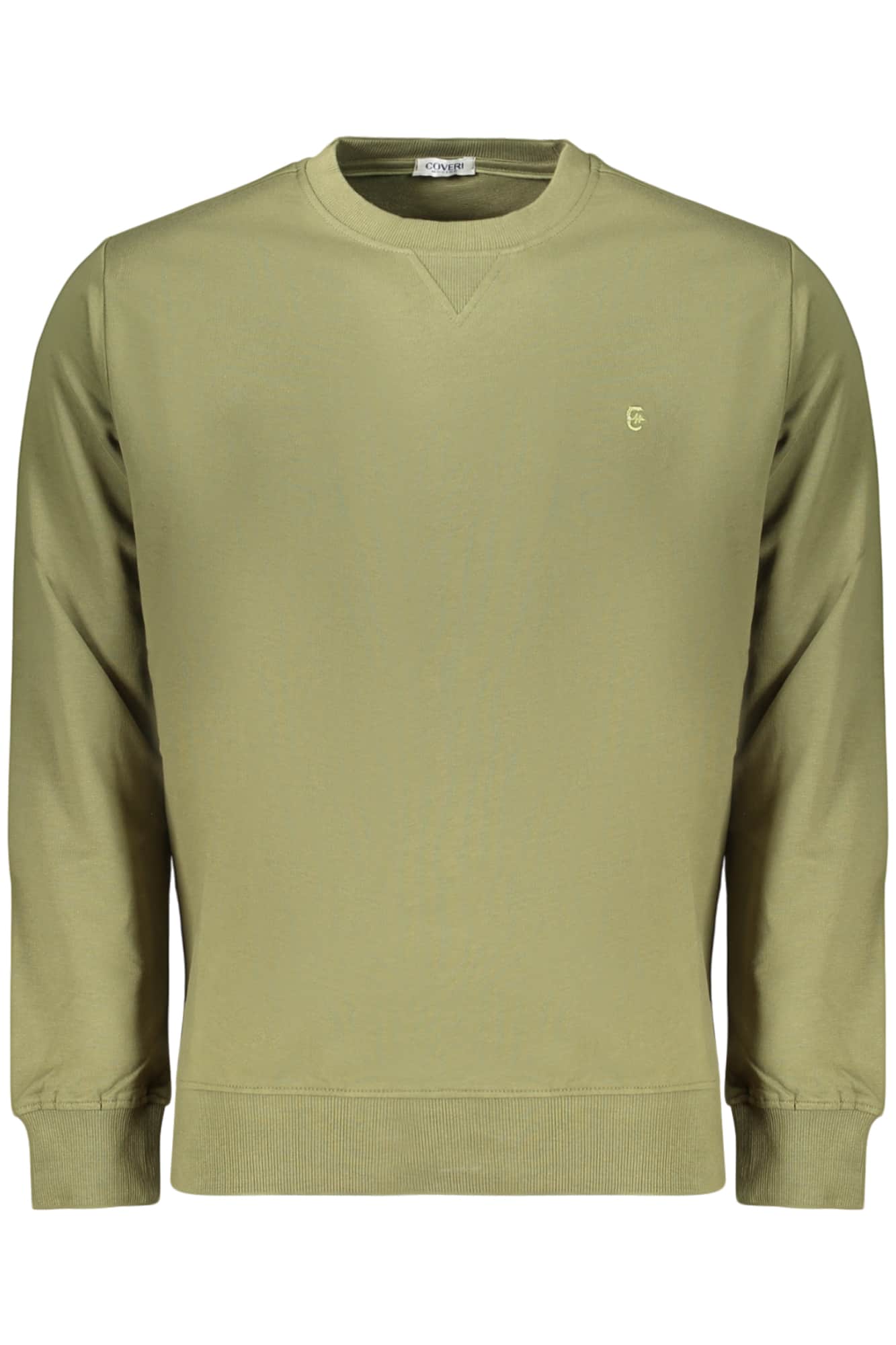 COVERI MOVING MEN'S ZIP-LESS SWEATSHIRT GREEN