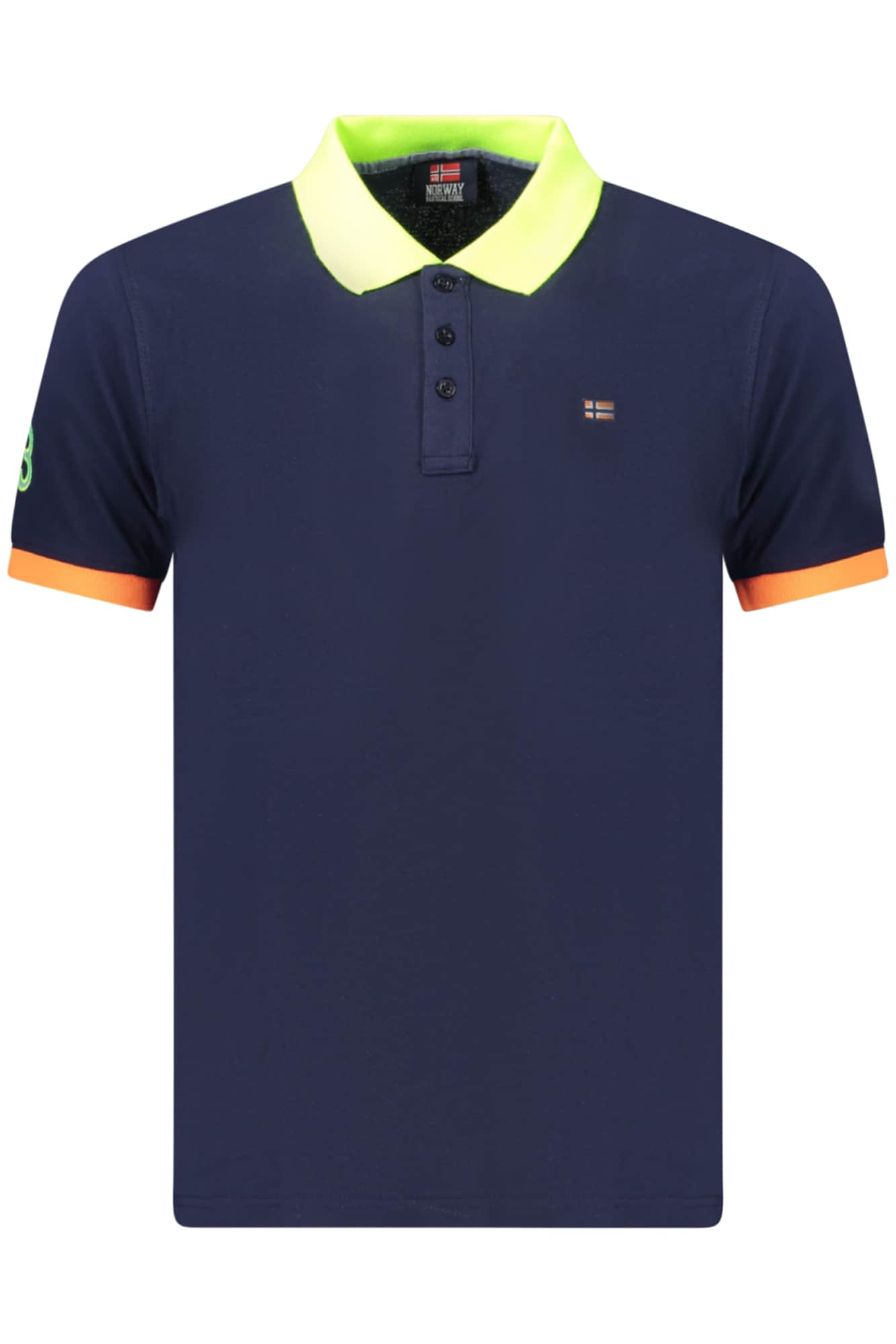NORWAY 1963 MEN'S SHORT-SLEEVED POLO SHIRT, BLUE