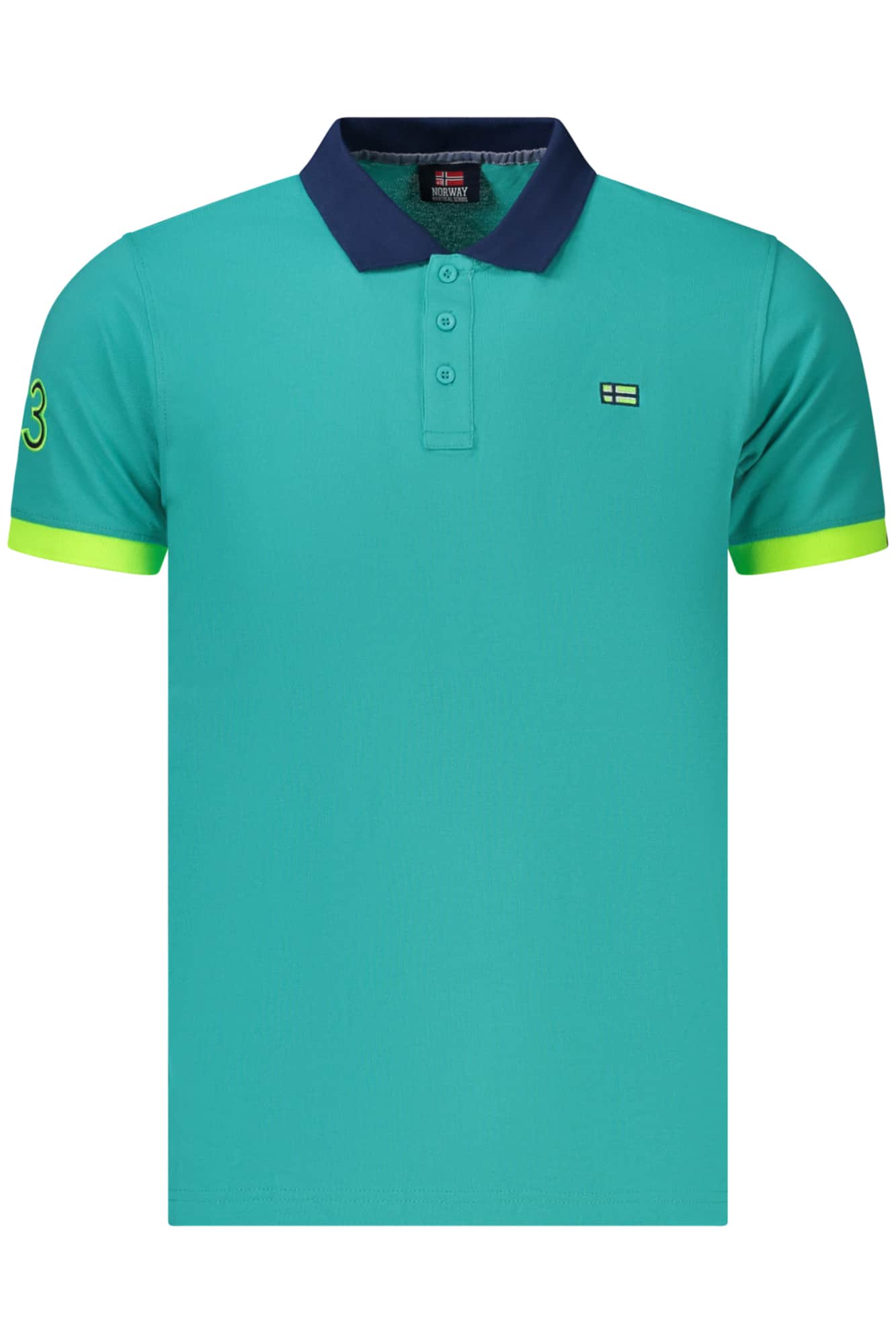 NORWAY 1963 MEN'S SHORT-SLEEVED POLO SHIRT, BLUE