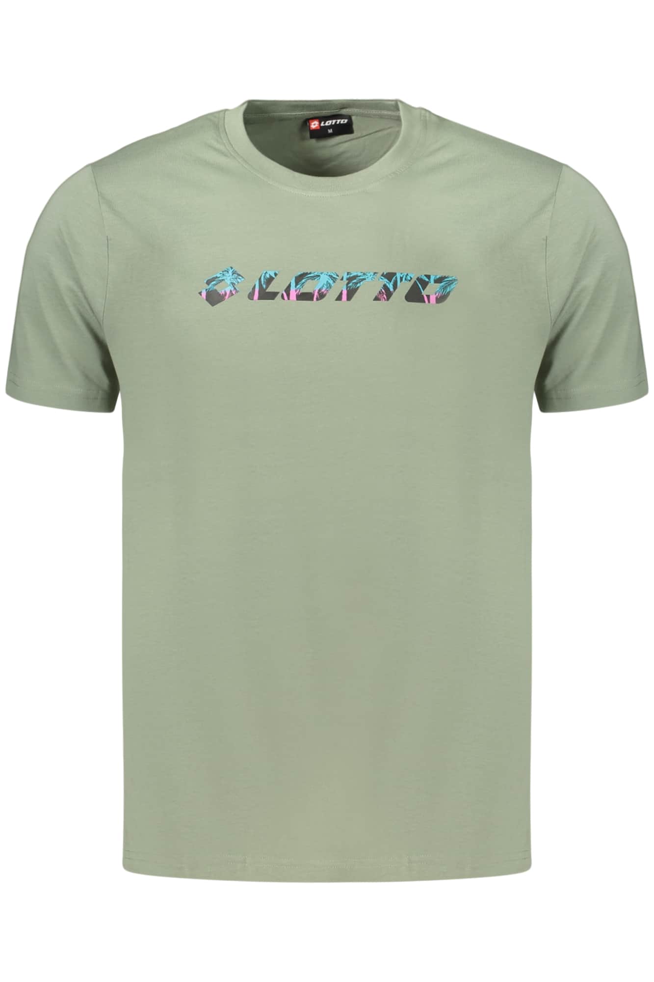LOTTO MEN'S SHORT-SLEEVED GREEN T-SHIRT
