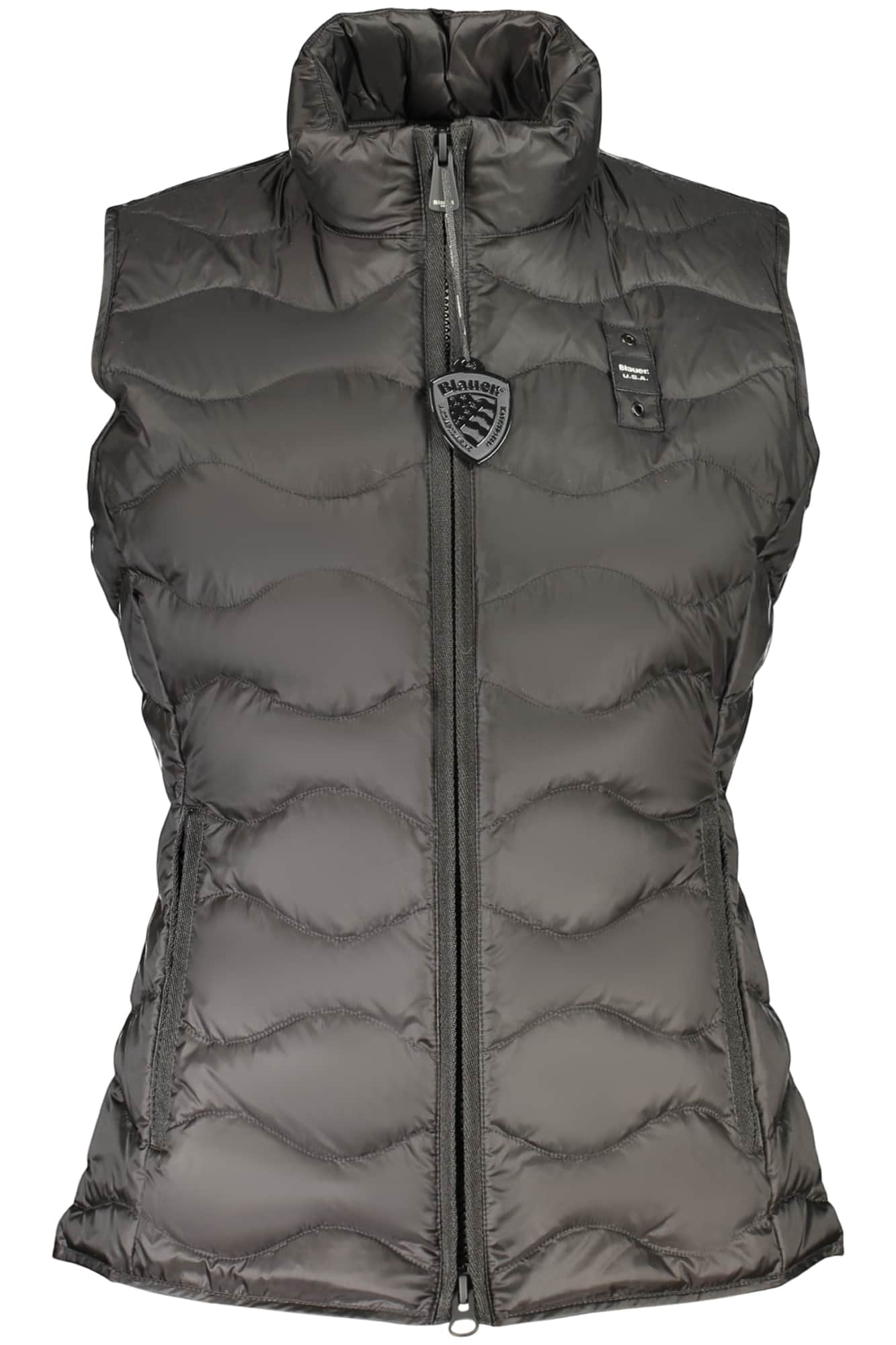 BLAUER APPAREL WOMEN'S BLACK SLEEVELESS JACKET