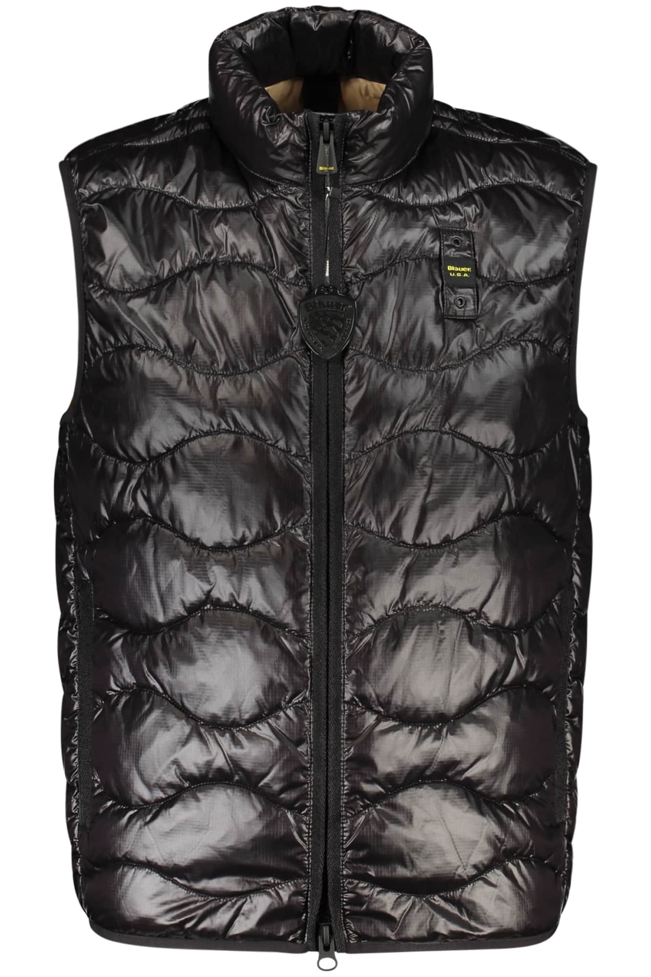 BLAUER APPAREL MEN'S BLACK SLEEVELESS JACKET