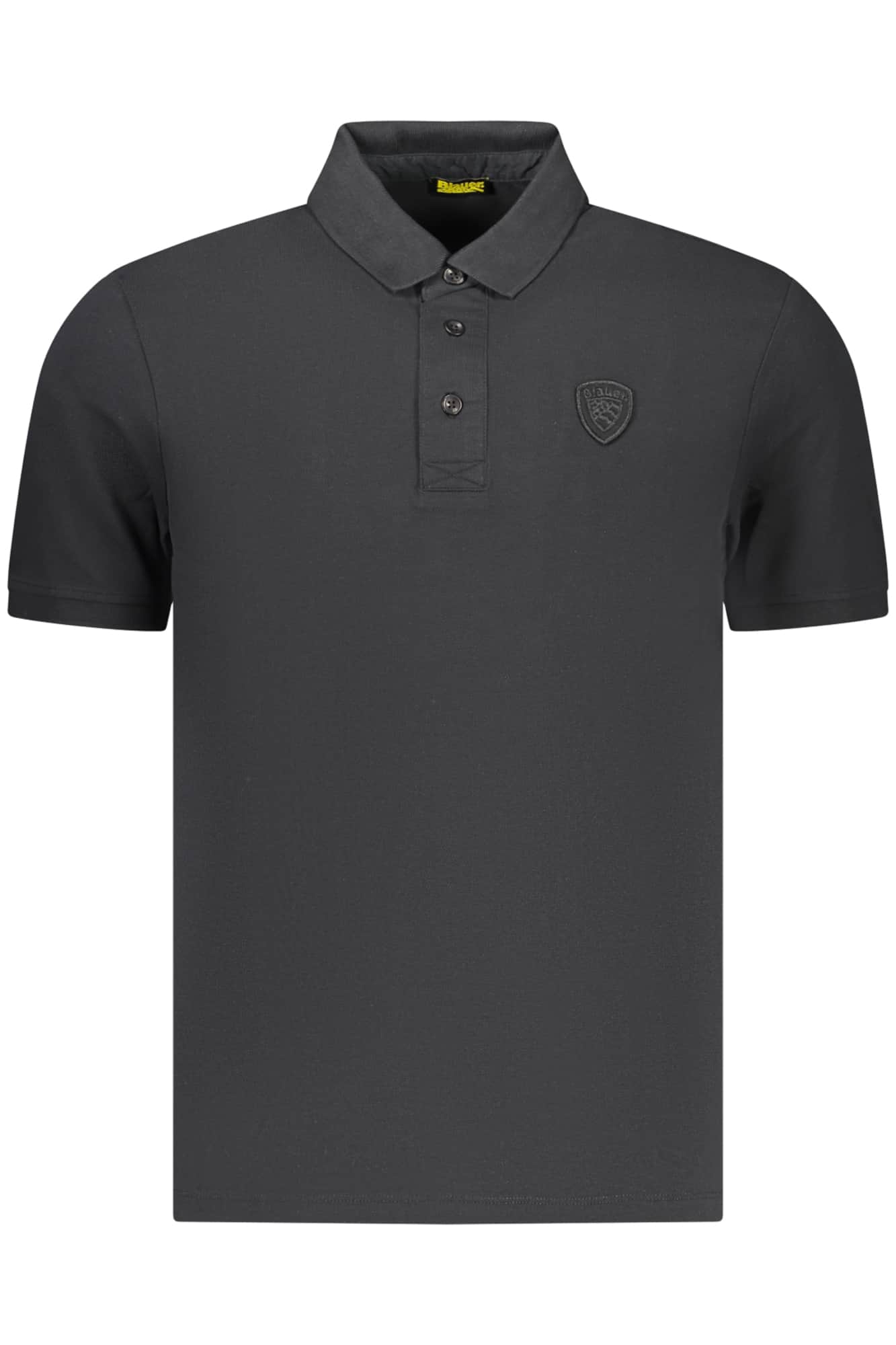 BLAUER APPAREL MEN'S SHORT-SLEEVE POLO SHIRT, BLACK
