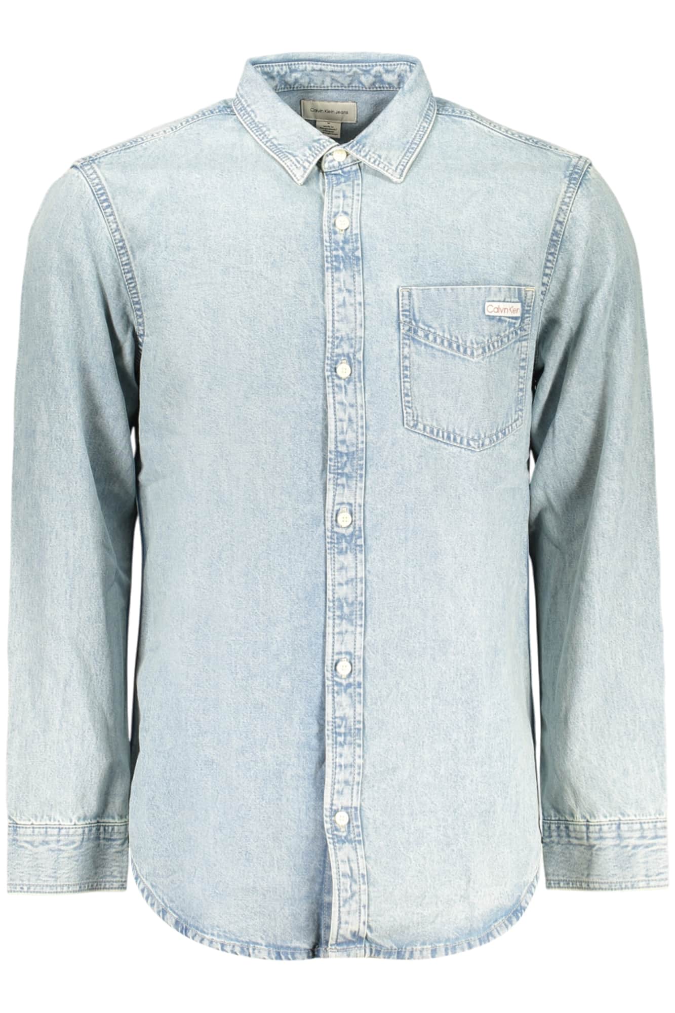 CALVIN KLEIN MEN'S LONG-SLEEVED SHIRT, BLUE