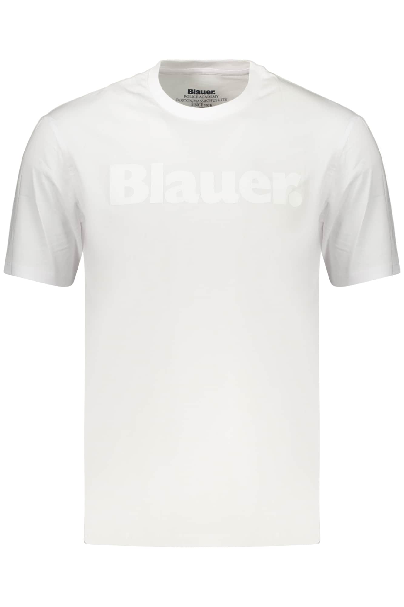 BLAUER APPAREL MEN'S SHORT-SLEEVE T-SHIRT WHITE