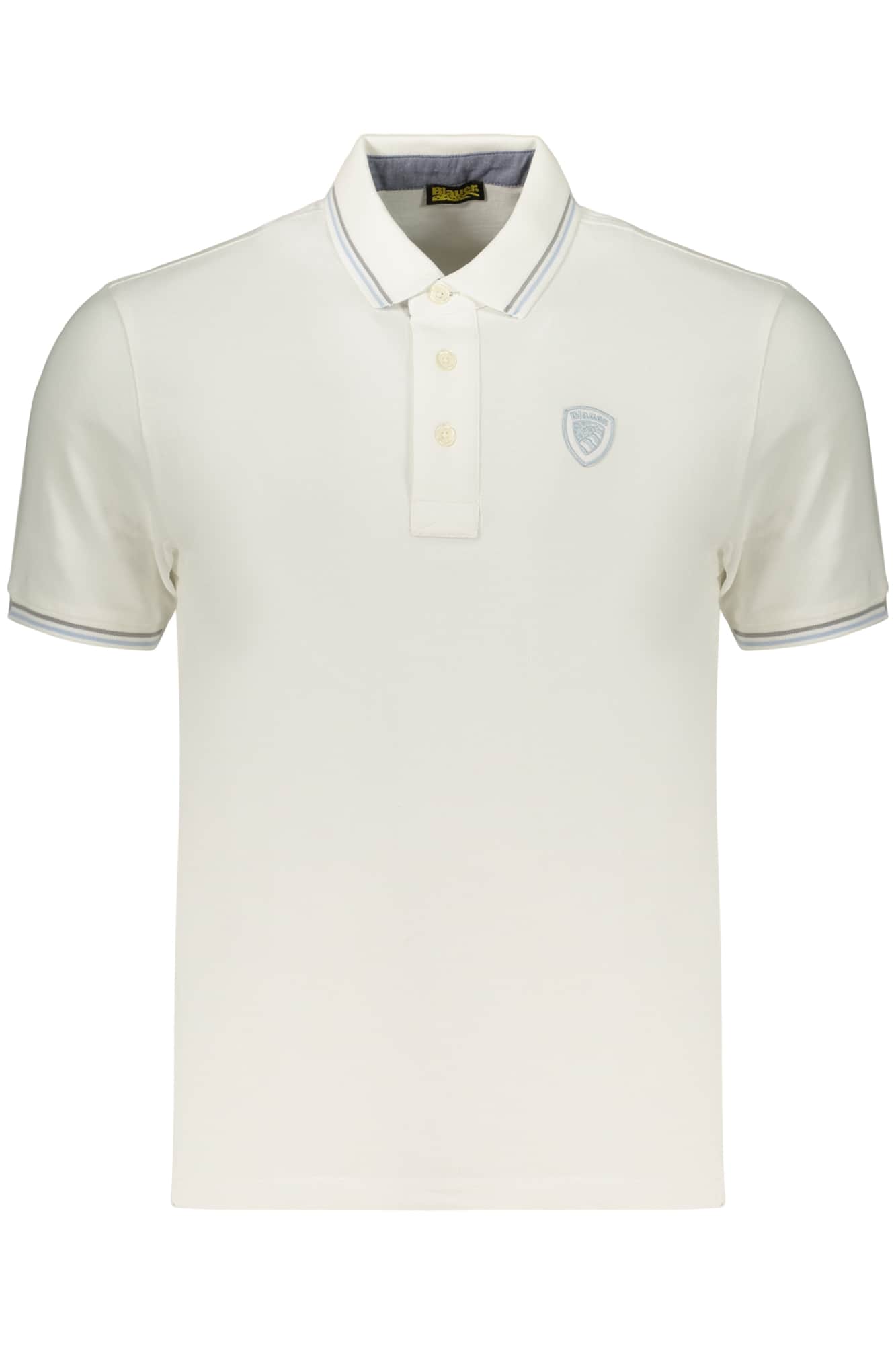 BLAUER APPAREL MEN'S SHORT-SLEEVE POLO SHIRT WHITE