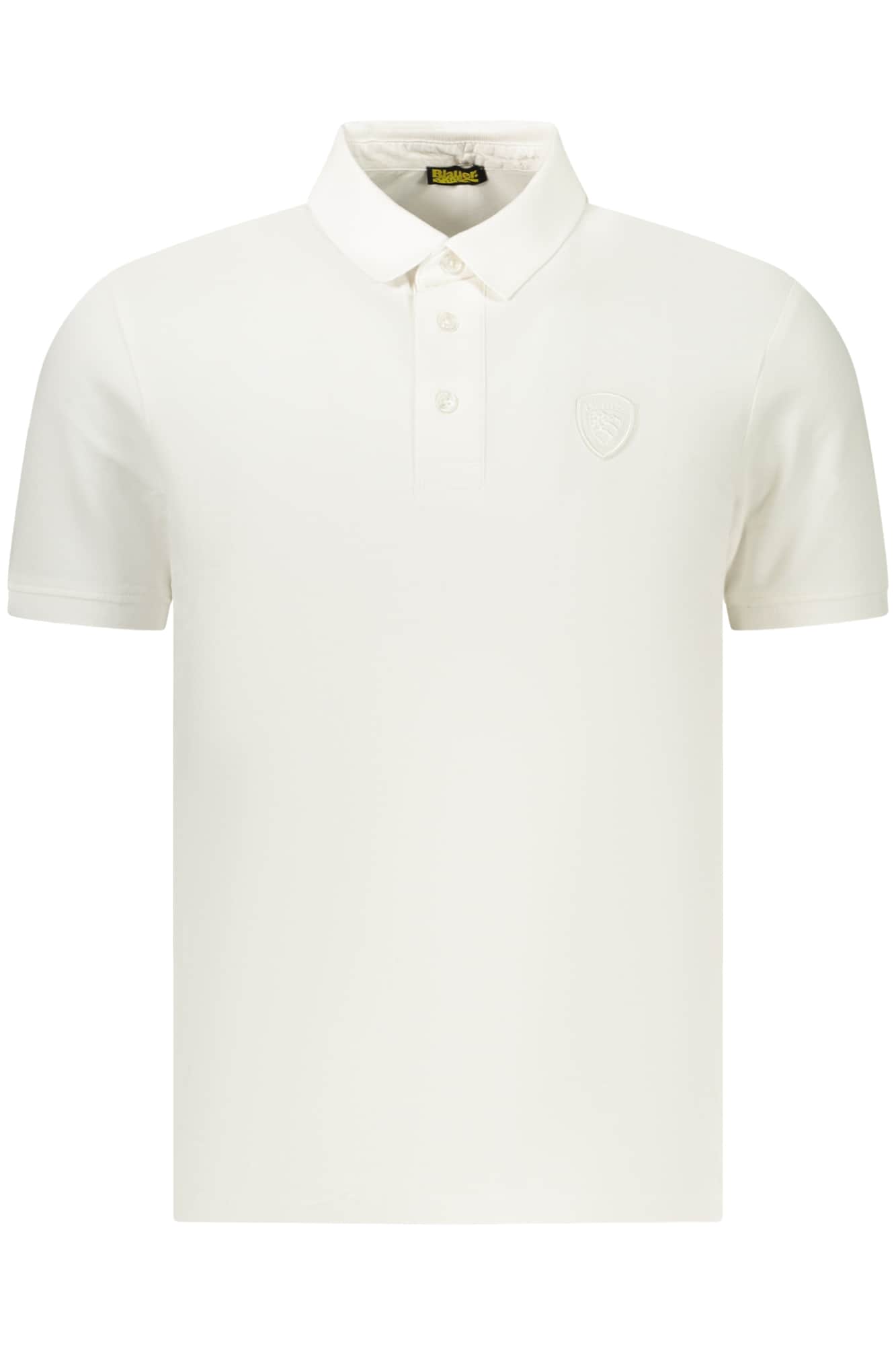 BLAUER APPAREL MEN'S SHORT-SLEEVE POLO SHIRT WHITE