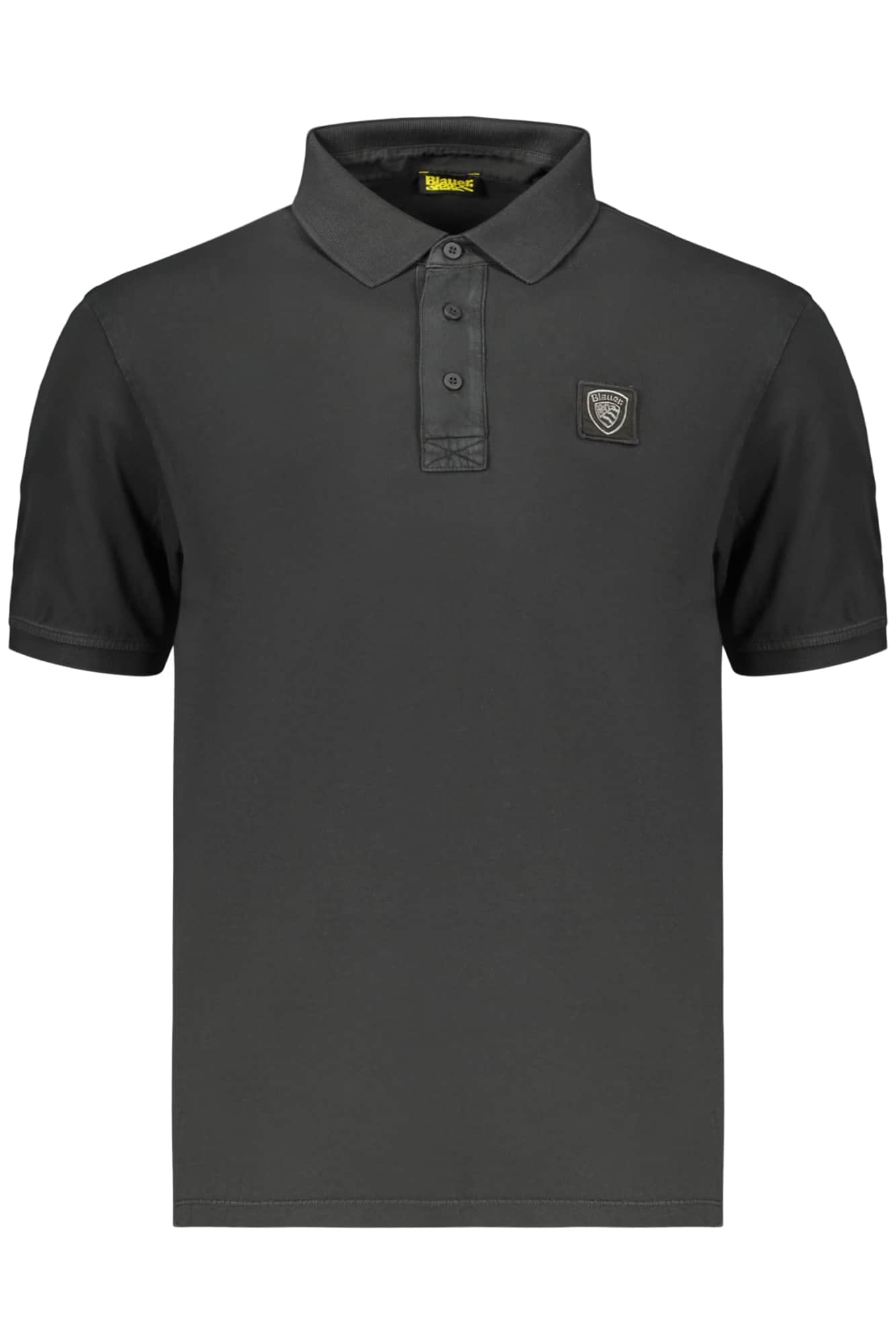 BLAUER APPAREL MEN'S SHORT-SLEEVE POLO SHIRT, BLACK