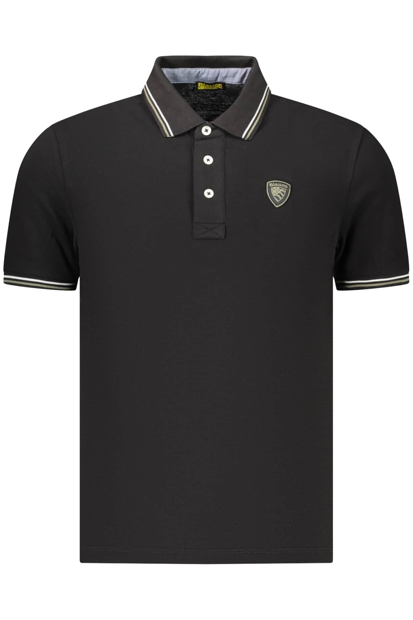 BLAUER APPAREL MEN'S SHORT-SLEEVE POLO SHIRT, BLACK