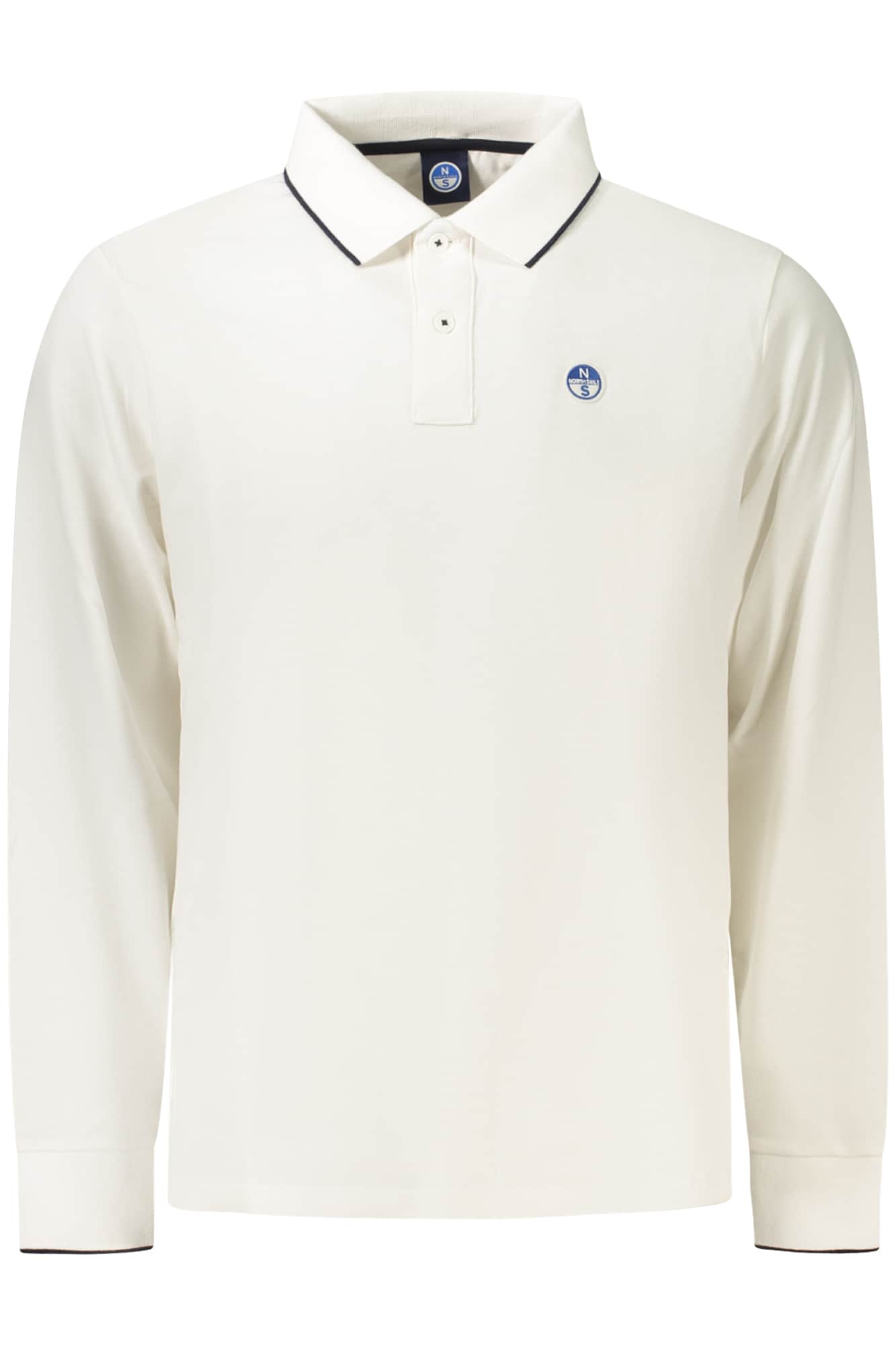 NORTH SAILS MEN'S LONG-SLEEVED POLO SHIRT WHITE