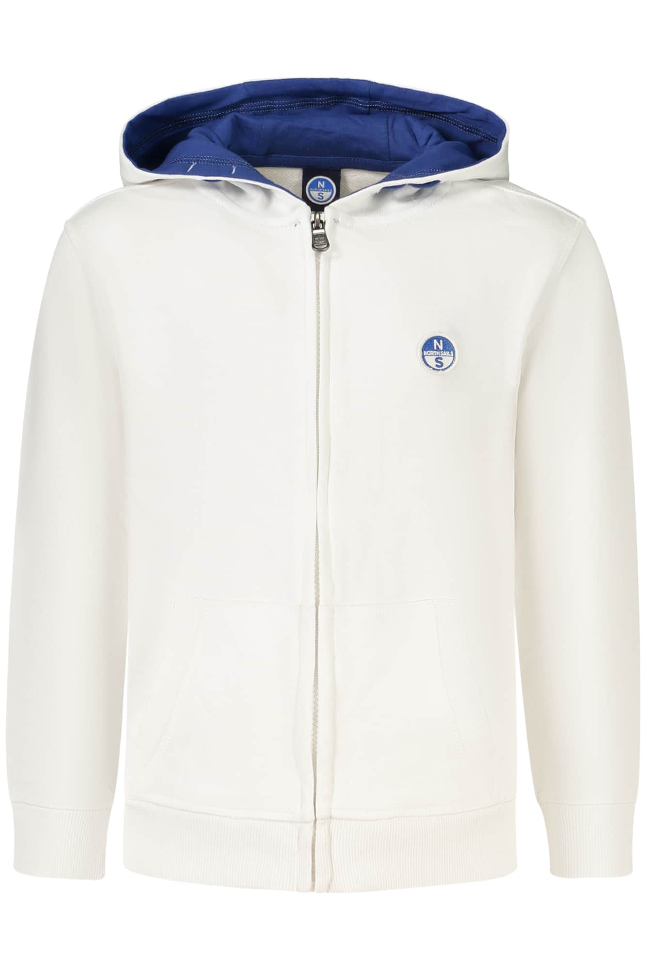 NORTH SAILS CHILDREN'S WHITE ZIP-UP SWEATSHIRT