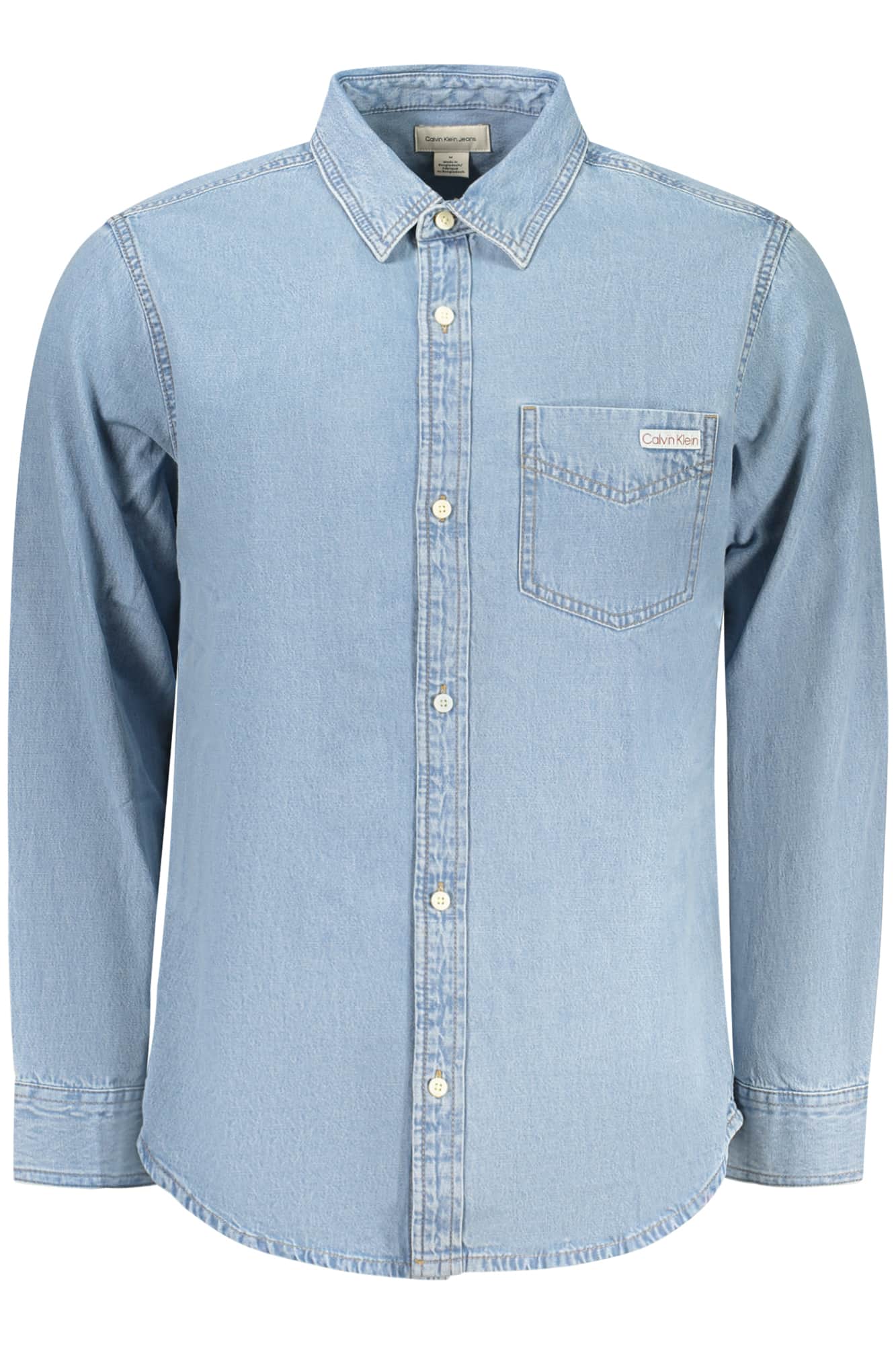 CALVIN KLEIN MEN'S LONG-SLEEVED SHIRT, BLUE
