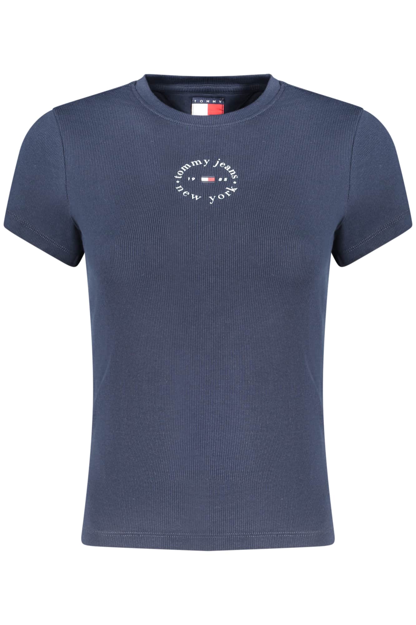 TOMMY HILFIGER DAMES KORTE MOUW T-SHIRT ZWART