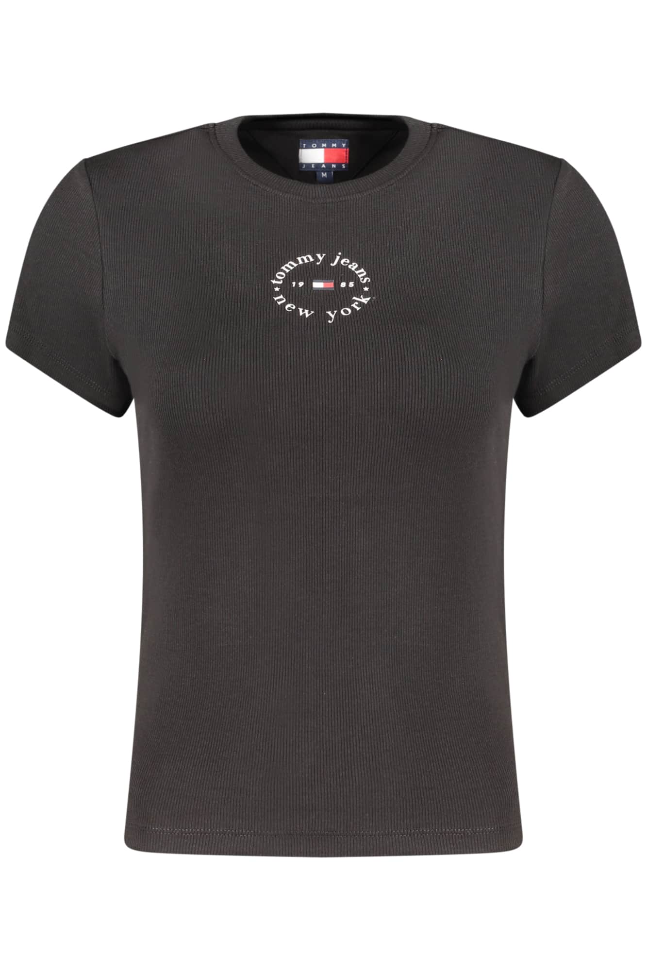 TOMMY HILFIGER DAMES KORTE MOUW T-SHIRT ZWART