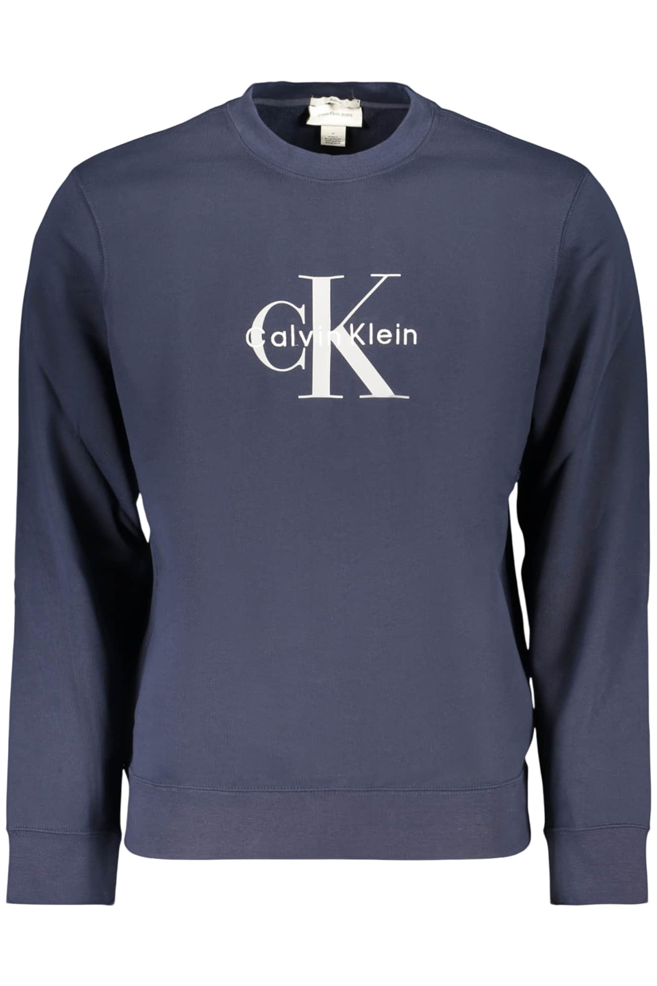 CALVIN KLEIN HEREN BLAUW MET RITS SWEATER