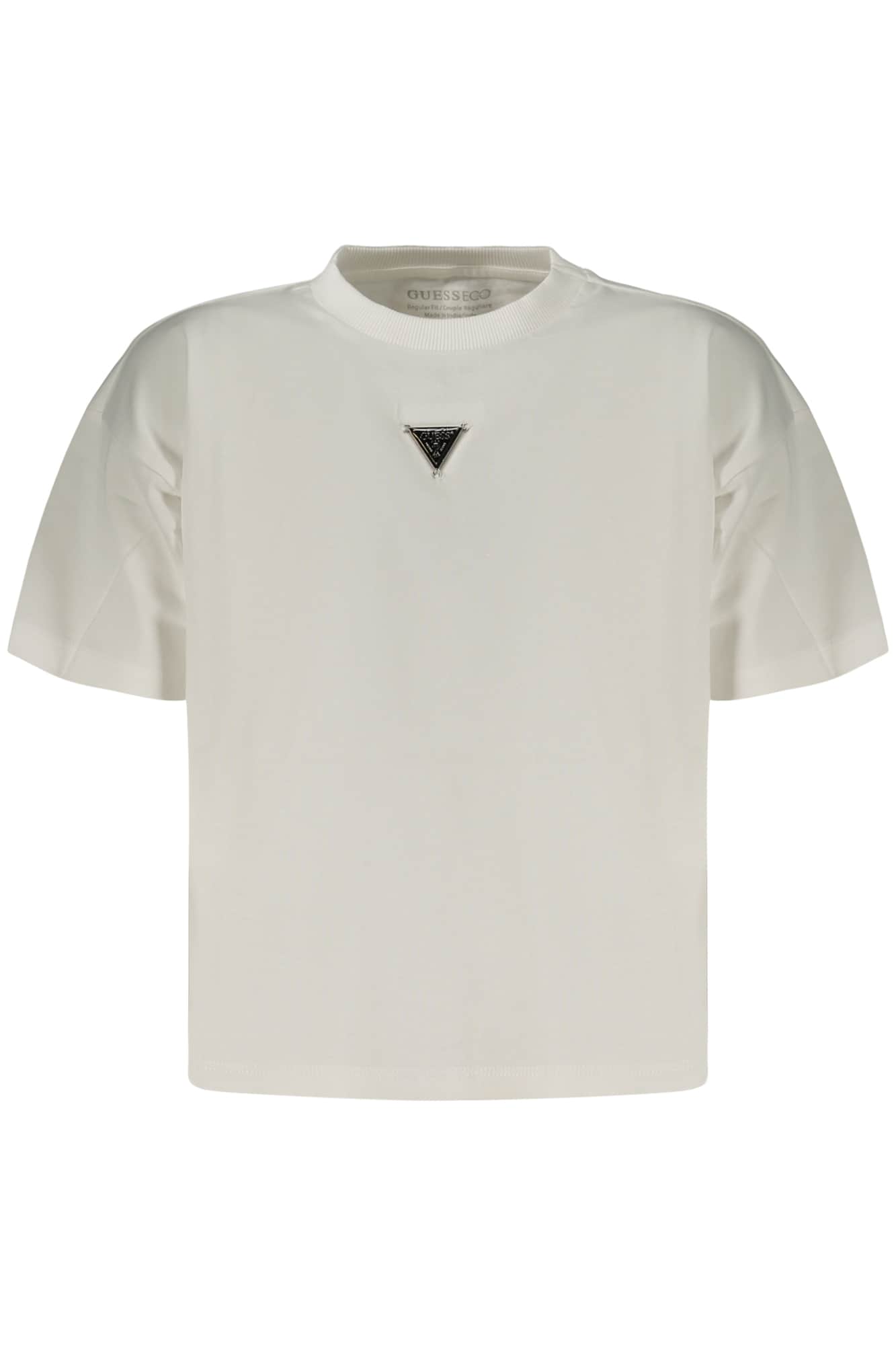 GUESS JEANS KORTE MOUW T-SHIRT VOOR KINDER, WIT