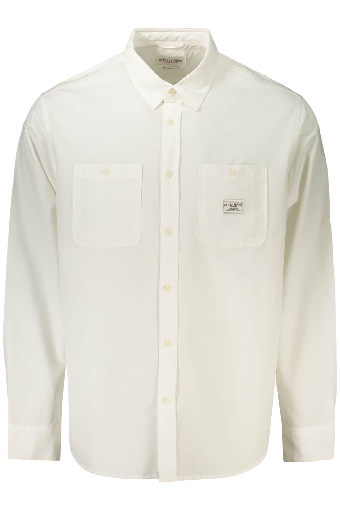 GUESS JEANS HEREN LANGE MOUW SHIRT WIT