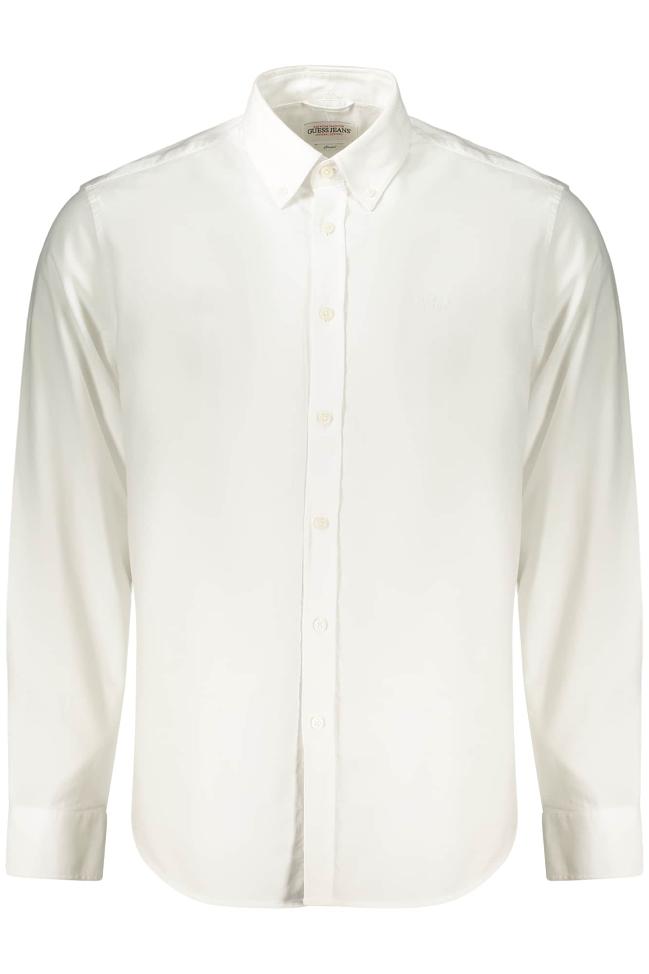 GUESS JEANS HEREN LANGE MOUW SHIRT WIT