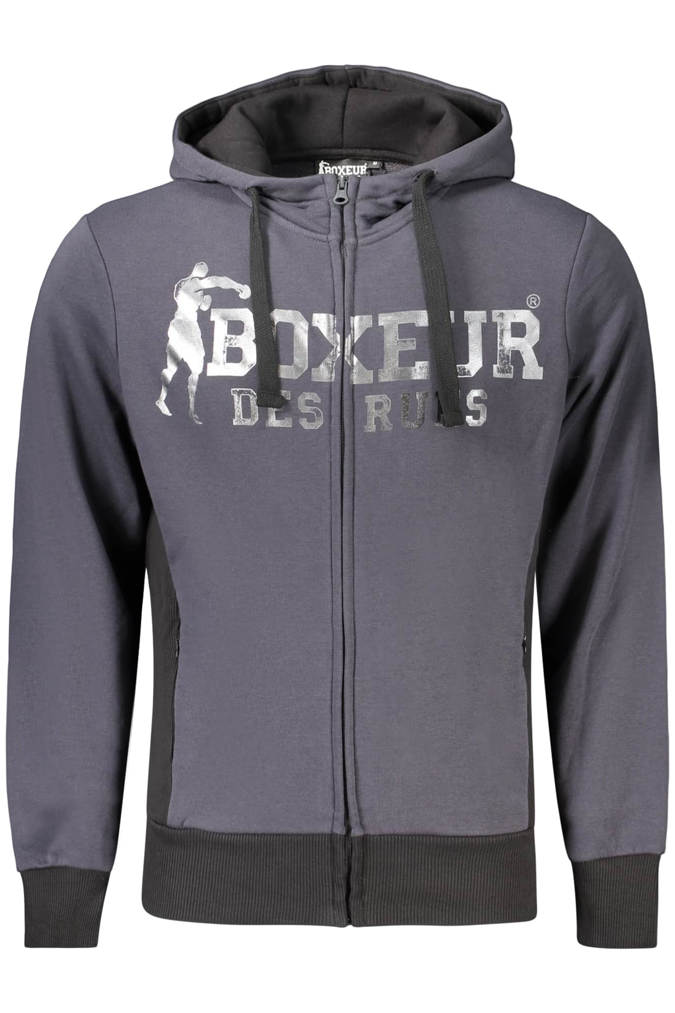 BOXEUR DES RUES HEREN GRIJS SWEATER MET RITS