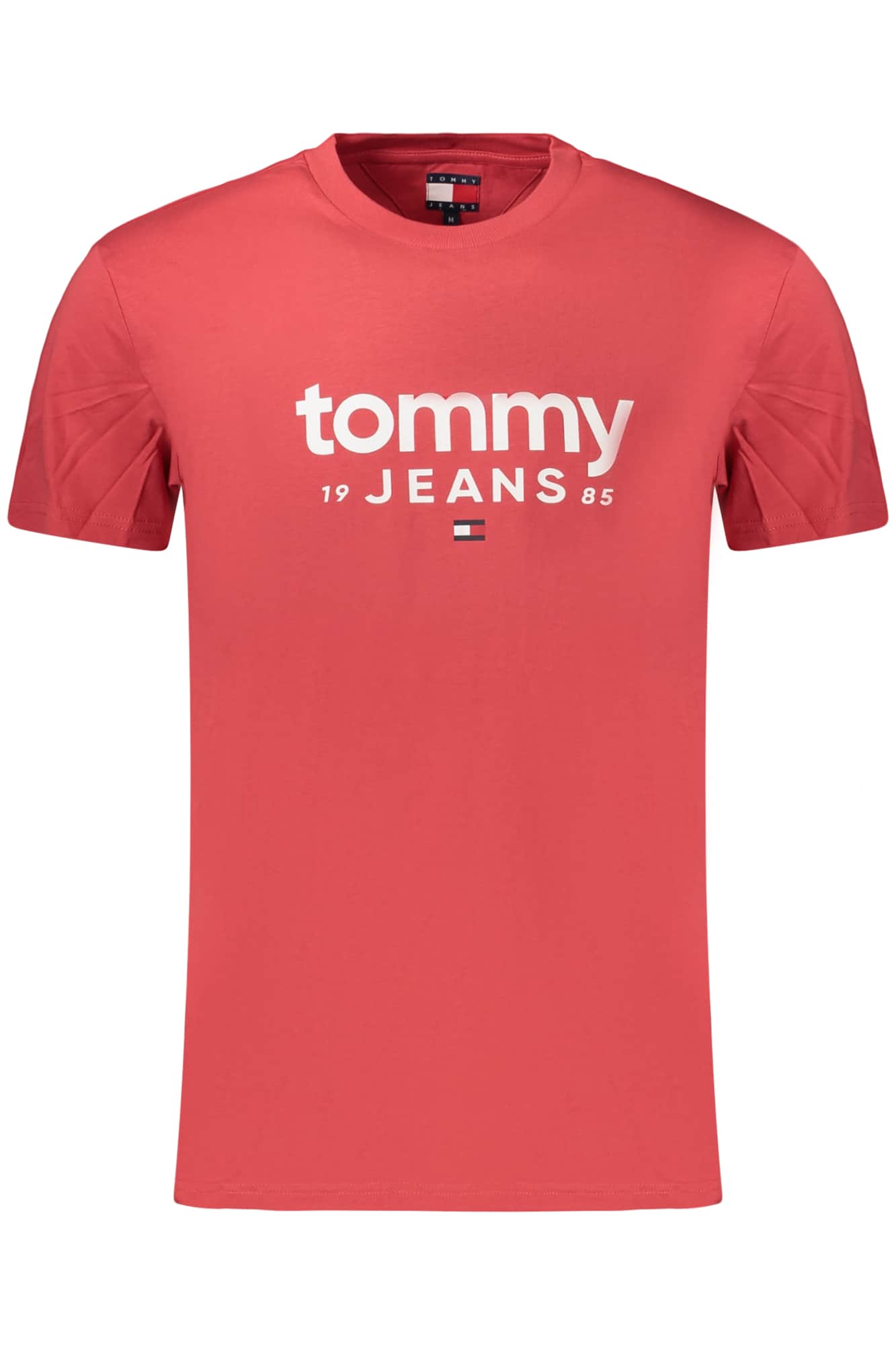 TOMMY HILFIGER HEREN KORTE MOUW T-SHIRT, ROOD