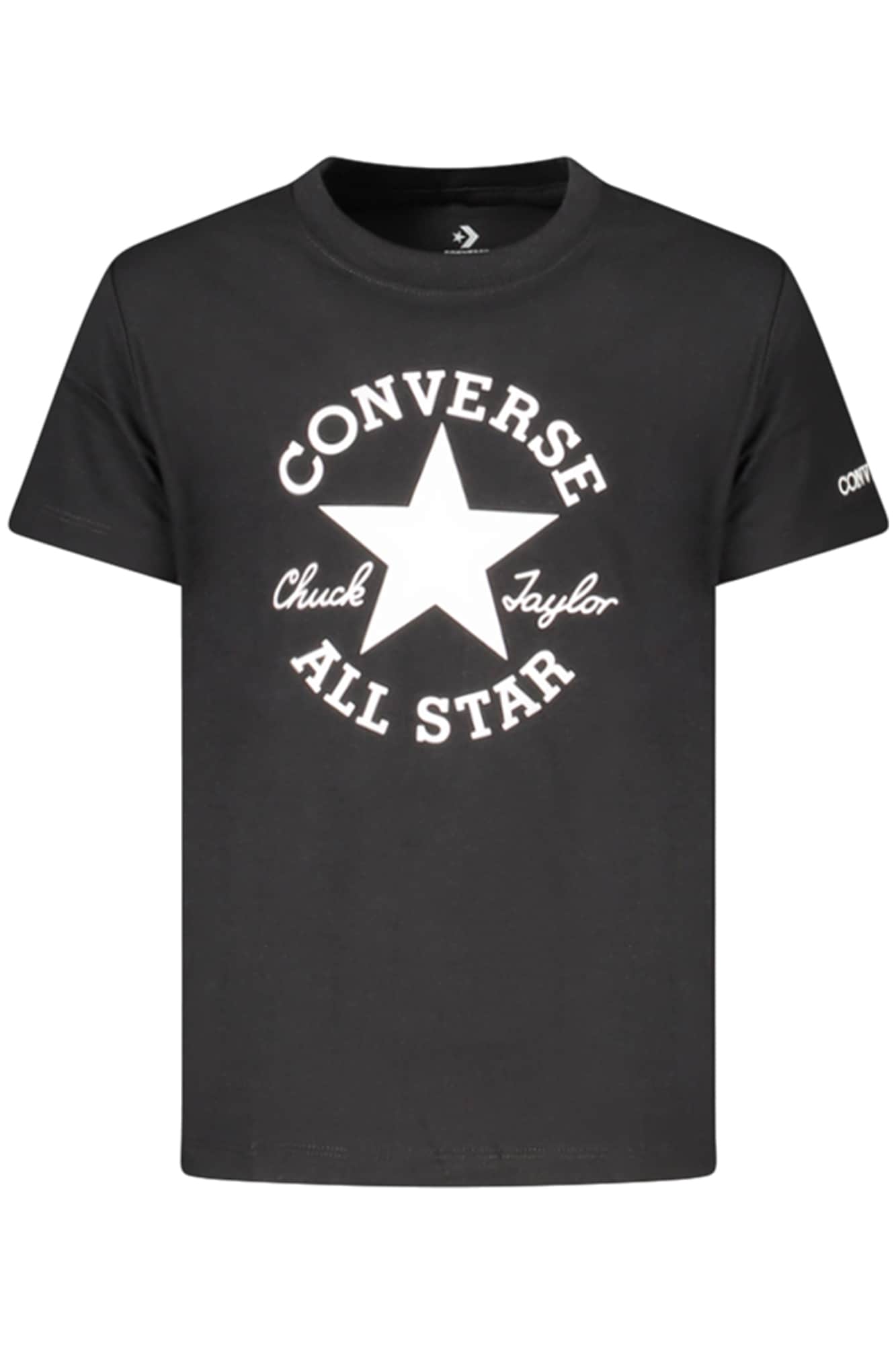 Converse Meisjes Korte Mouw T-Shirt, Zwart
