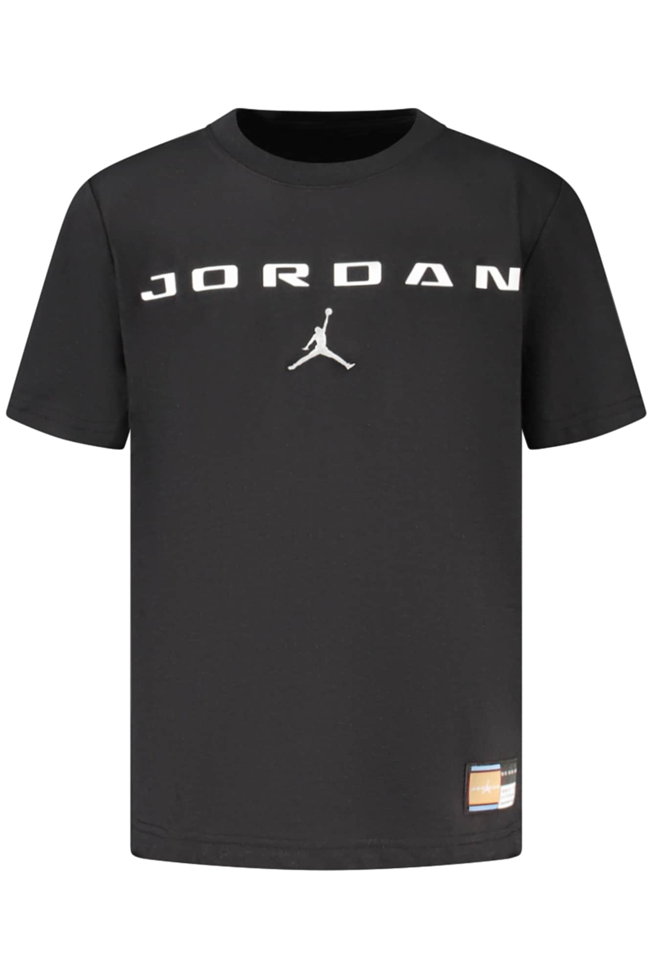 JORDAN KORTE MOUW T-SHIRT VOOR KINDER, ZWART