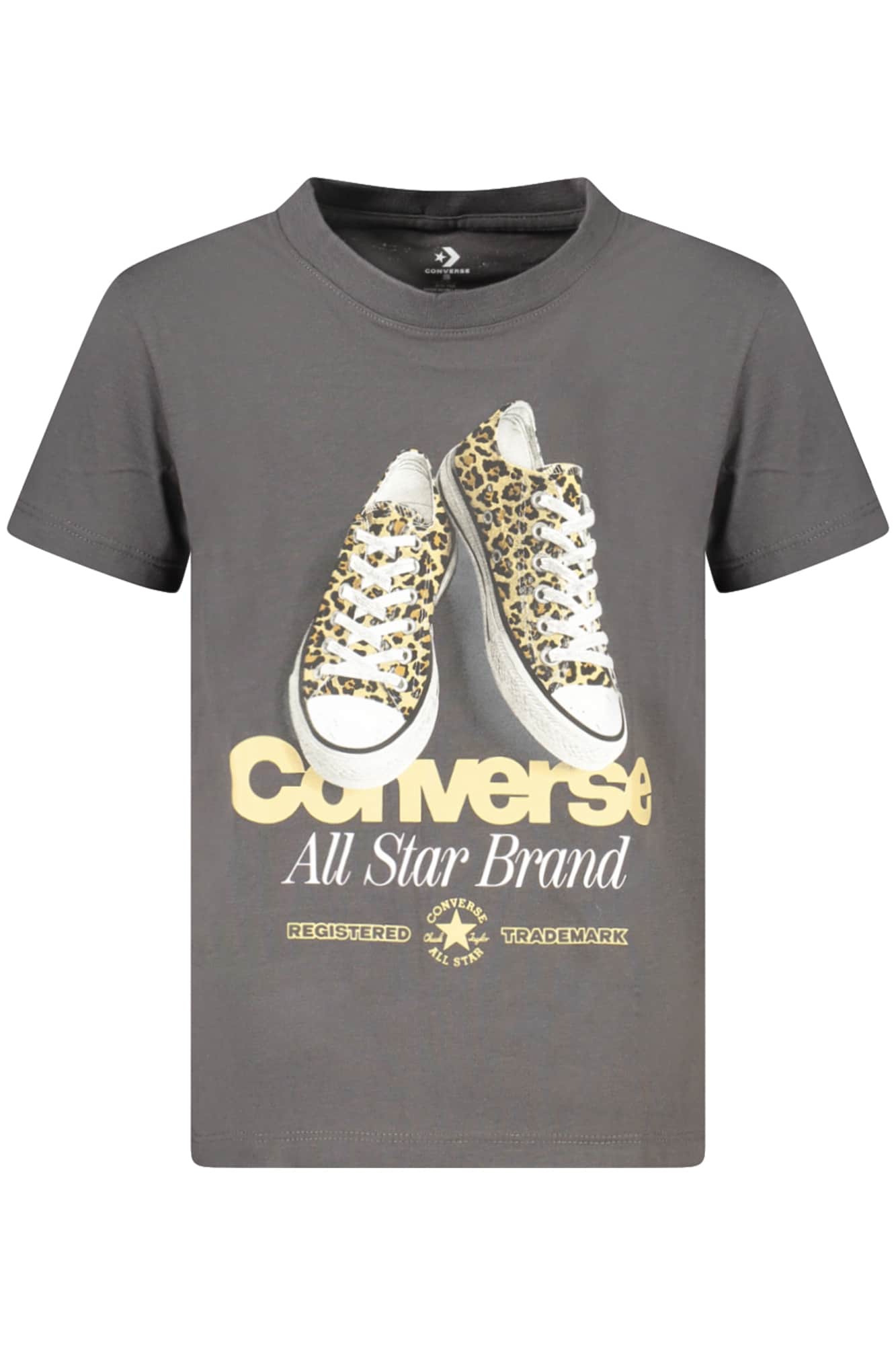 Converse Meisjes Korte Mouw T-Shirt, Grijs