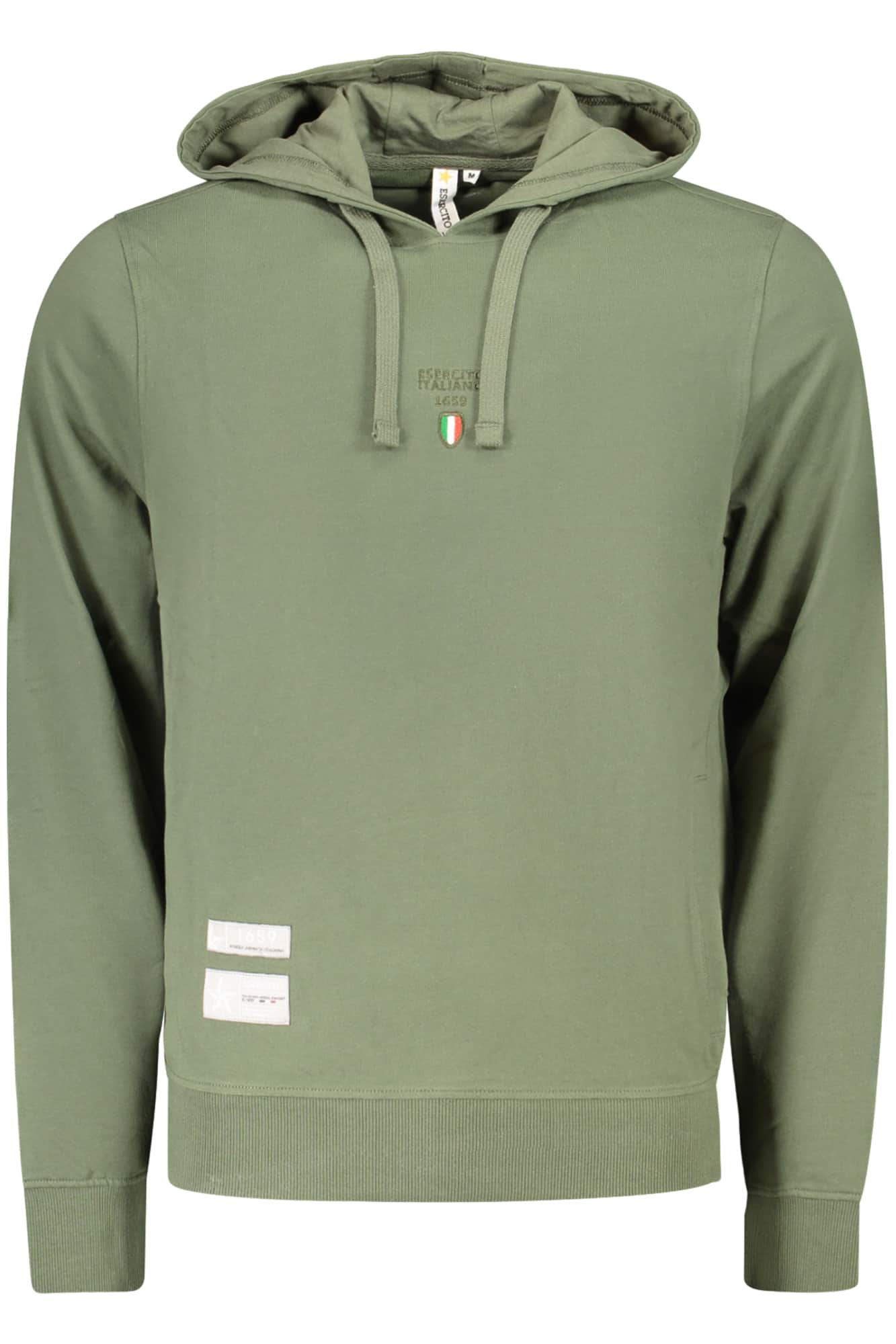 Military academy heren met rits sweater, groen