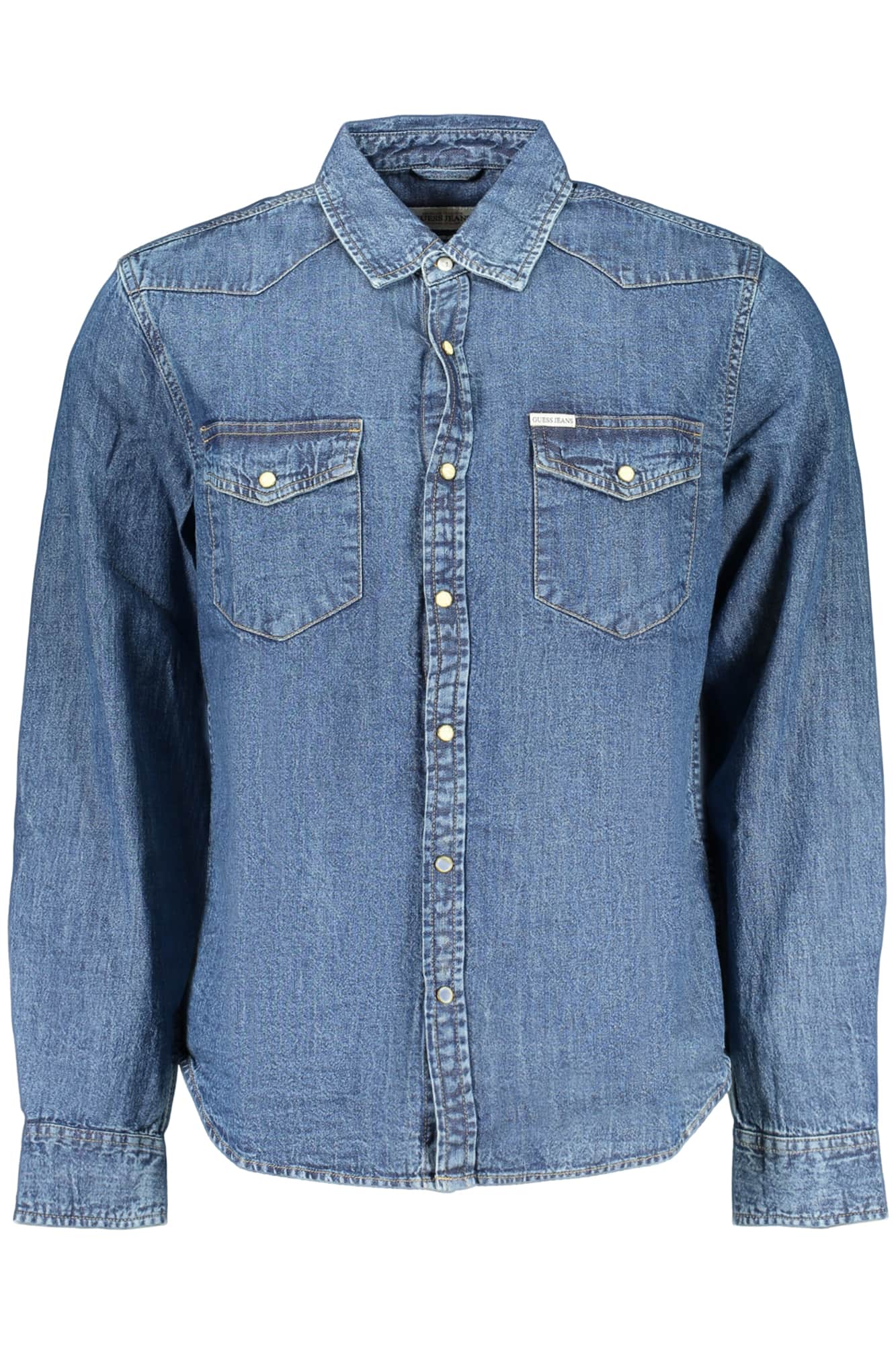 Guess Jeans heren lange mouw shirt, blauw