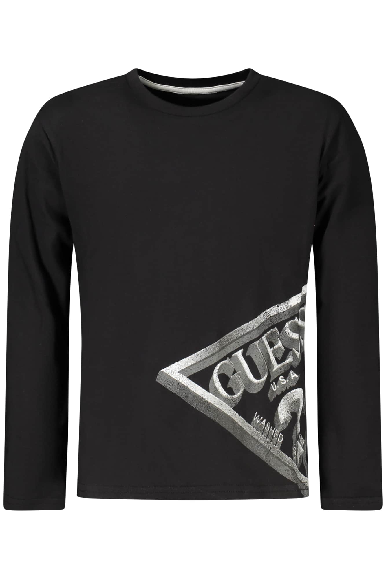 Guess Jeans lange mouw t-shirt voor kinder, zwart