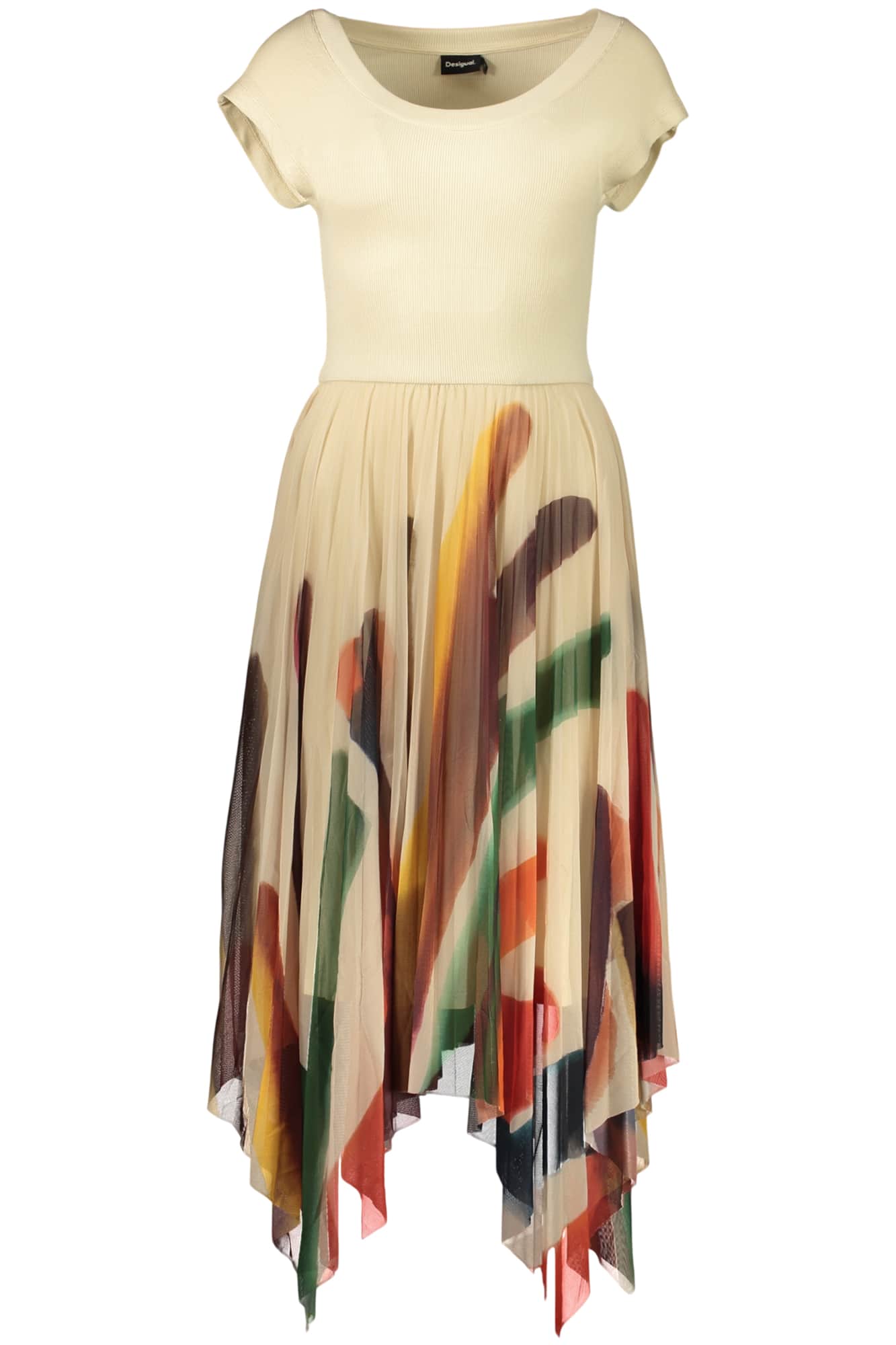 Desigual dames lang jurk in beige