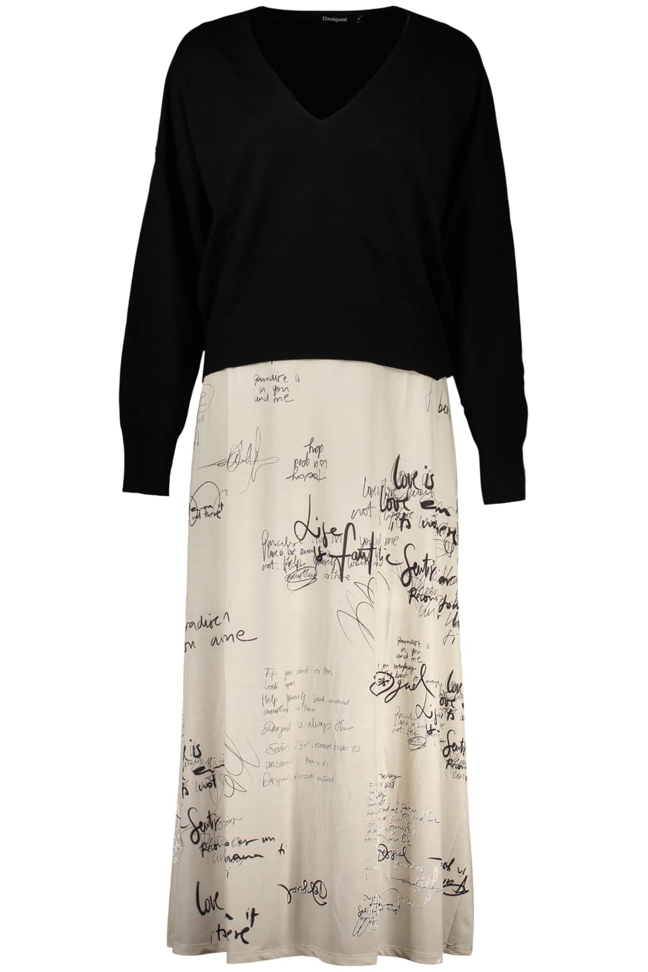 Desigual dames lang jurk wit
