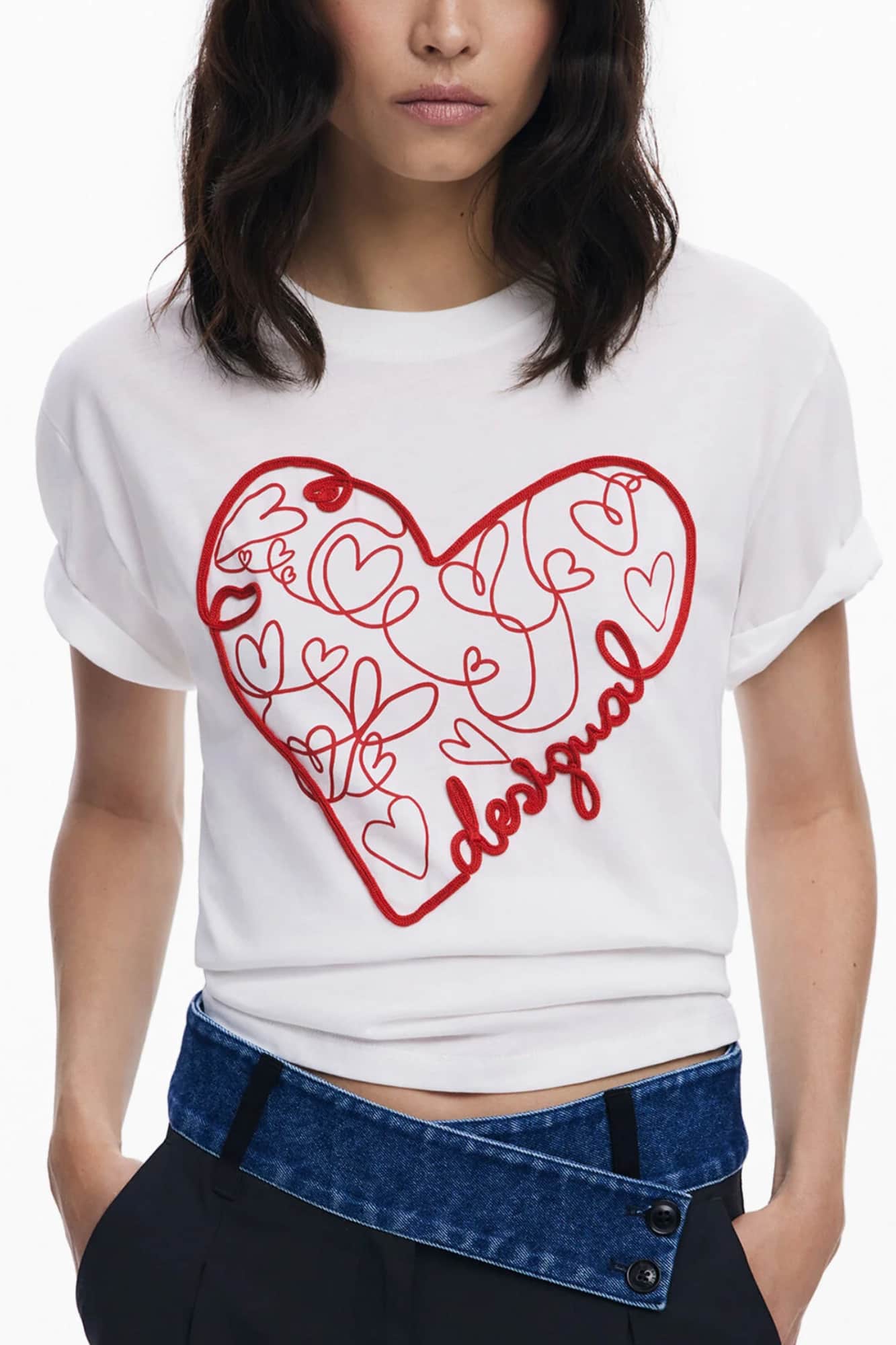 Desigual dames korte mouw t-shirt wit
