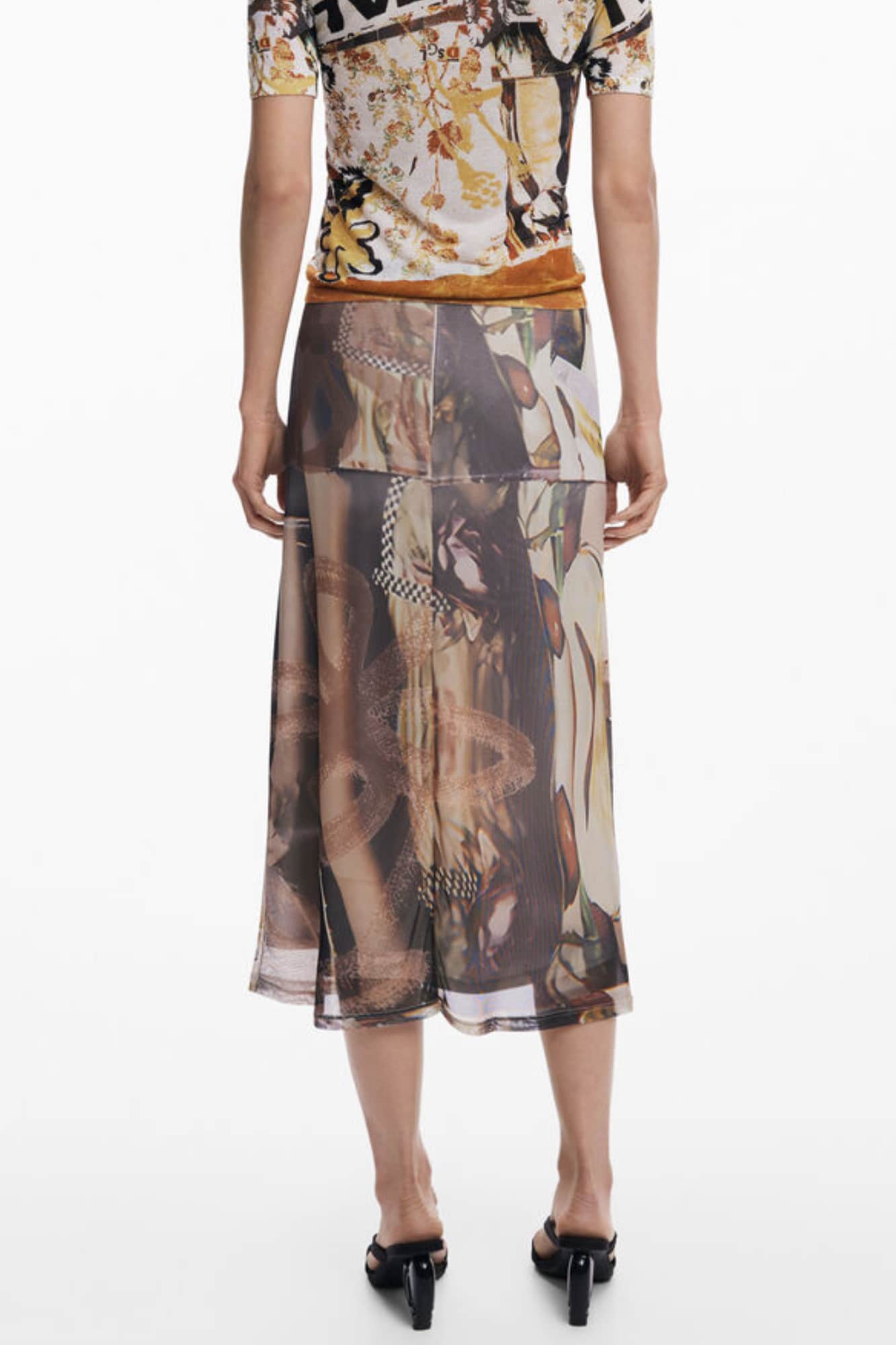 Desigual dames beige midirok