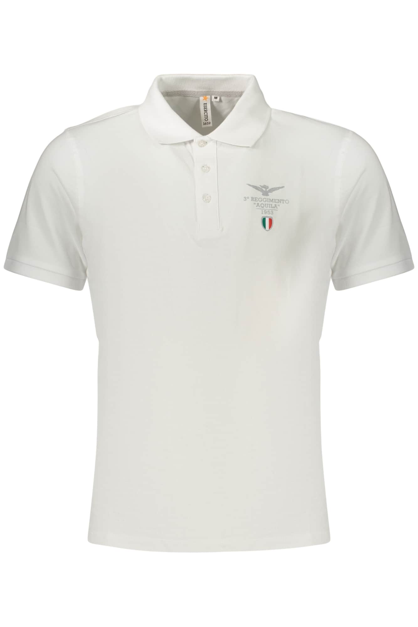 Military academy heren korte mouw polo, wit