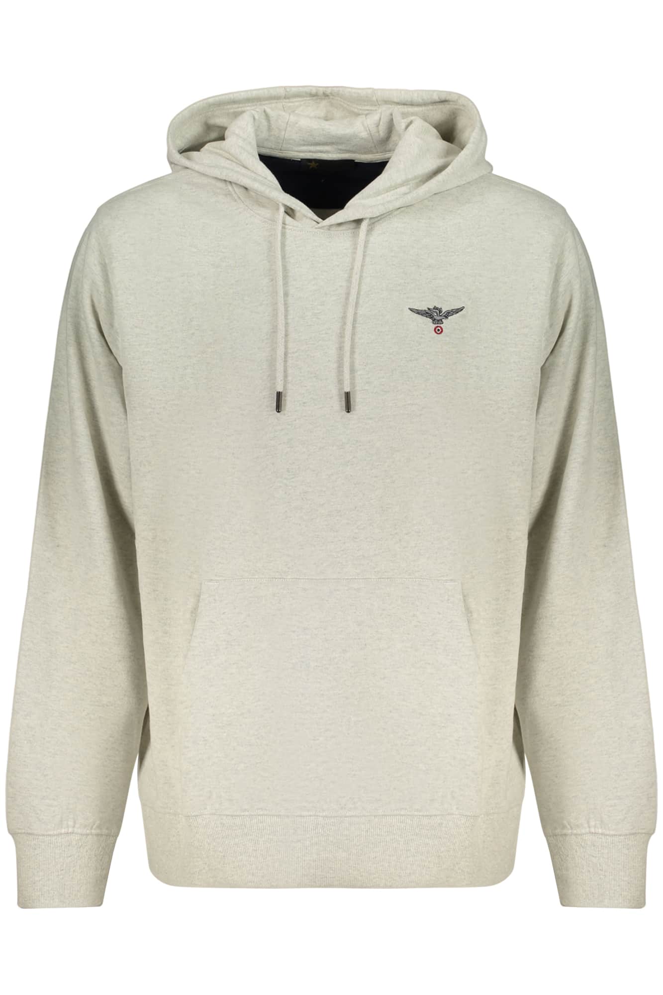 Military academy heren met rits sweater, grijs