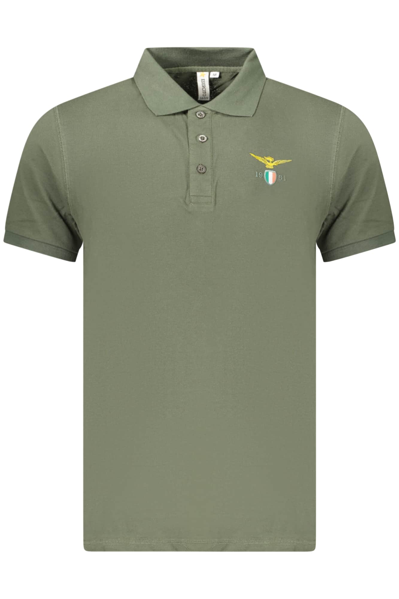 Military academy heren korte mouw polo, groen