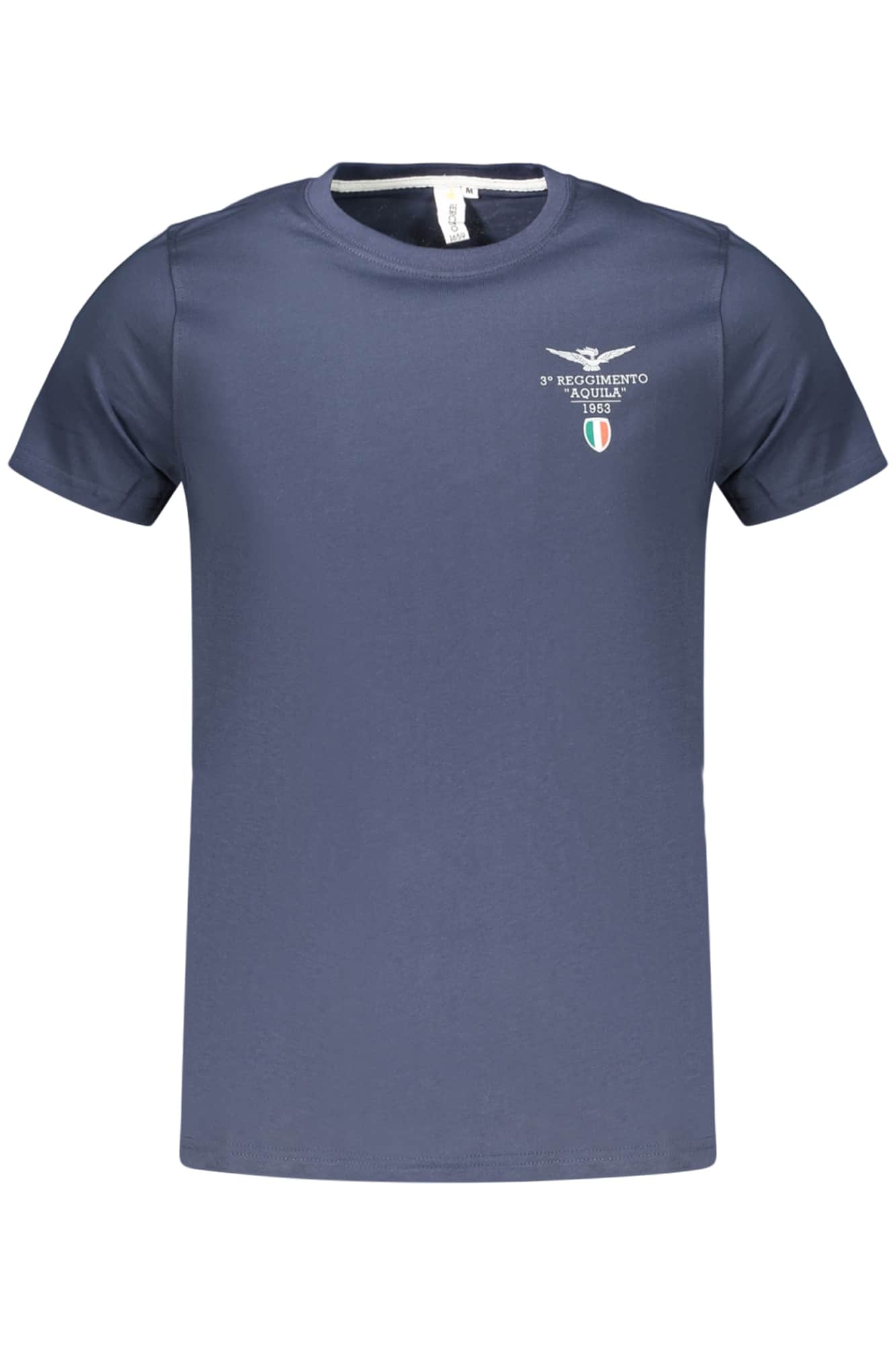 Military academy heren korte mouw t-shirt, blauw