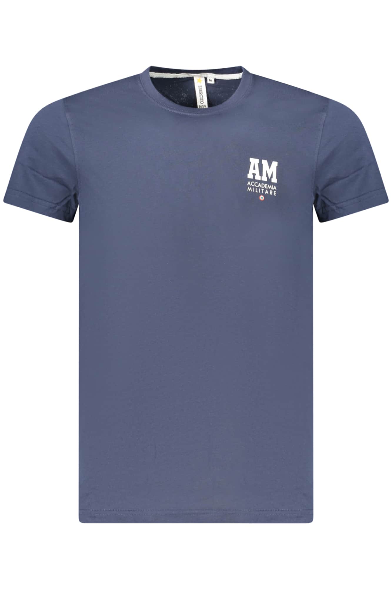 Military academy heren korte mouw t-shirt, blauw